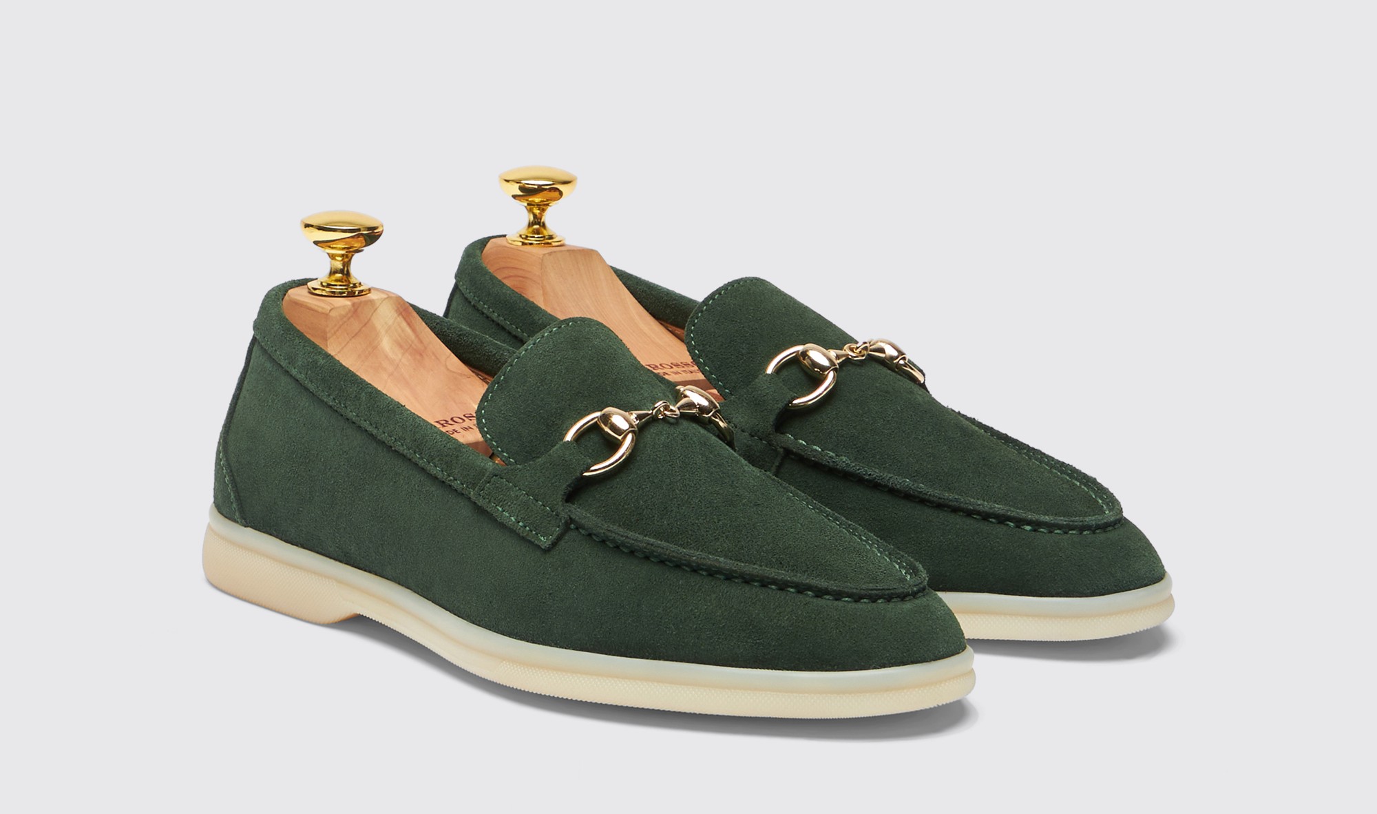 Shop Scarosso Lilia Green Suede - Woman Loafers Green In Green - Suede
