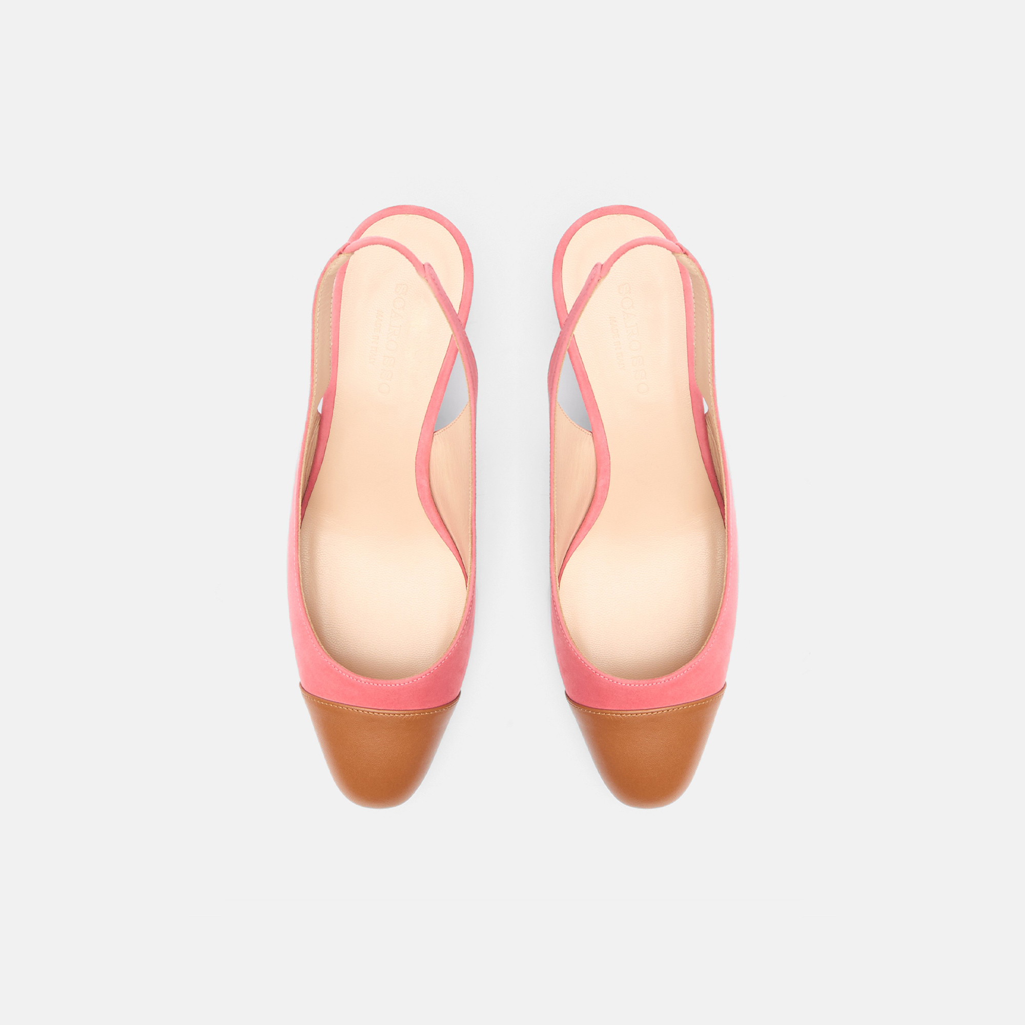 Scarosso Miranda 65mm Slingback Pumps In Pink - Suede