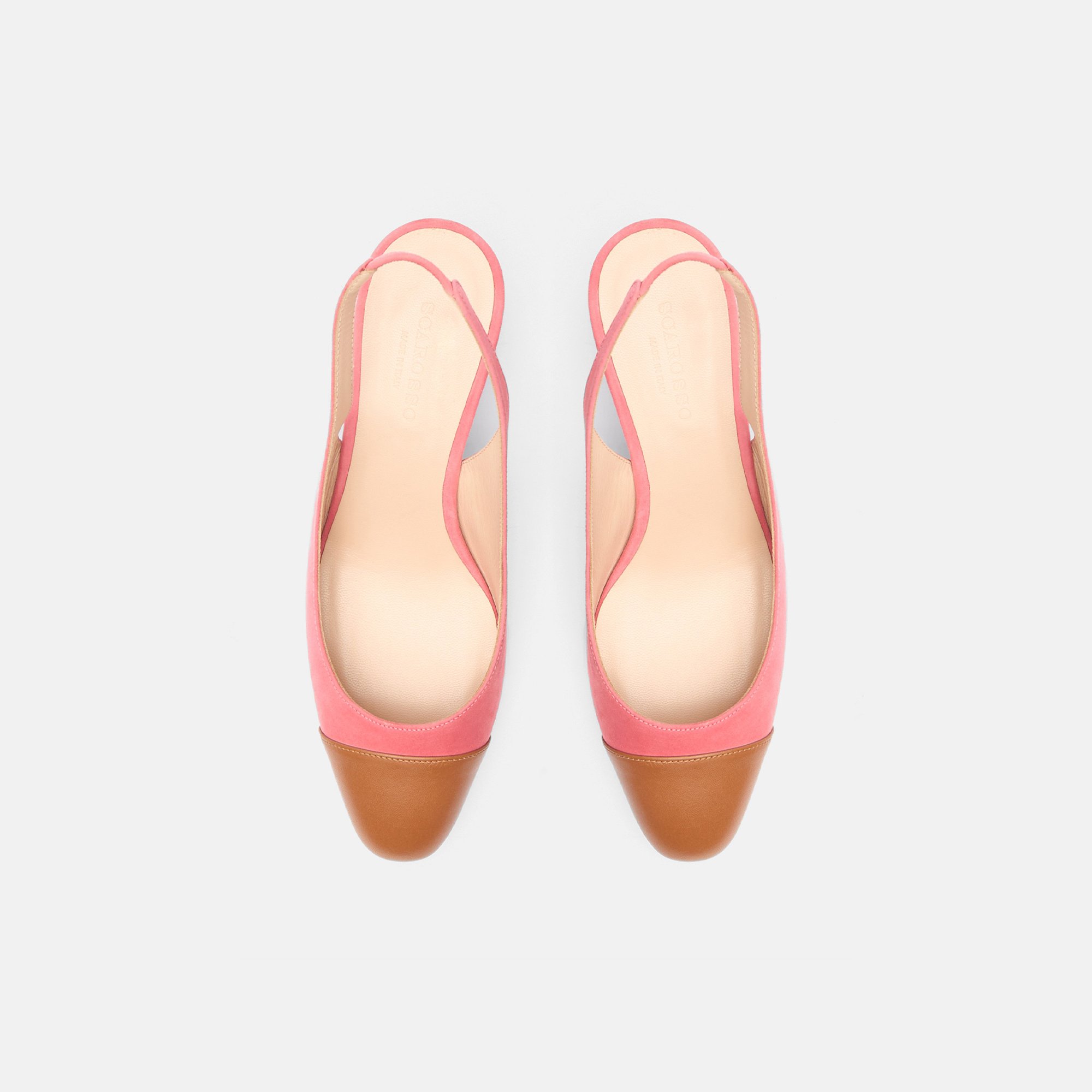 Scarosso Miranda 65mm Slingback Pumps In Pink - Suede