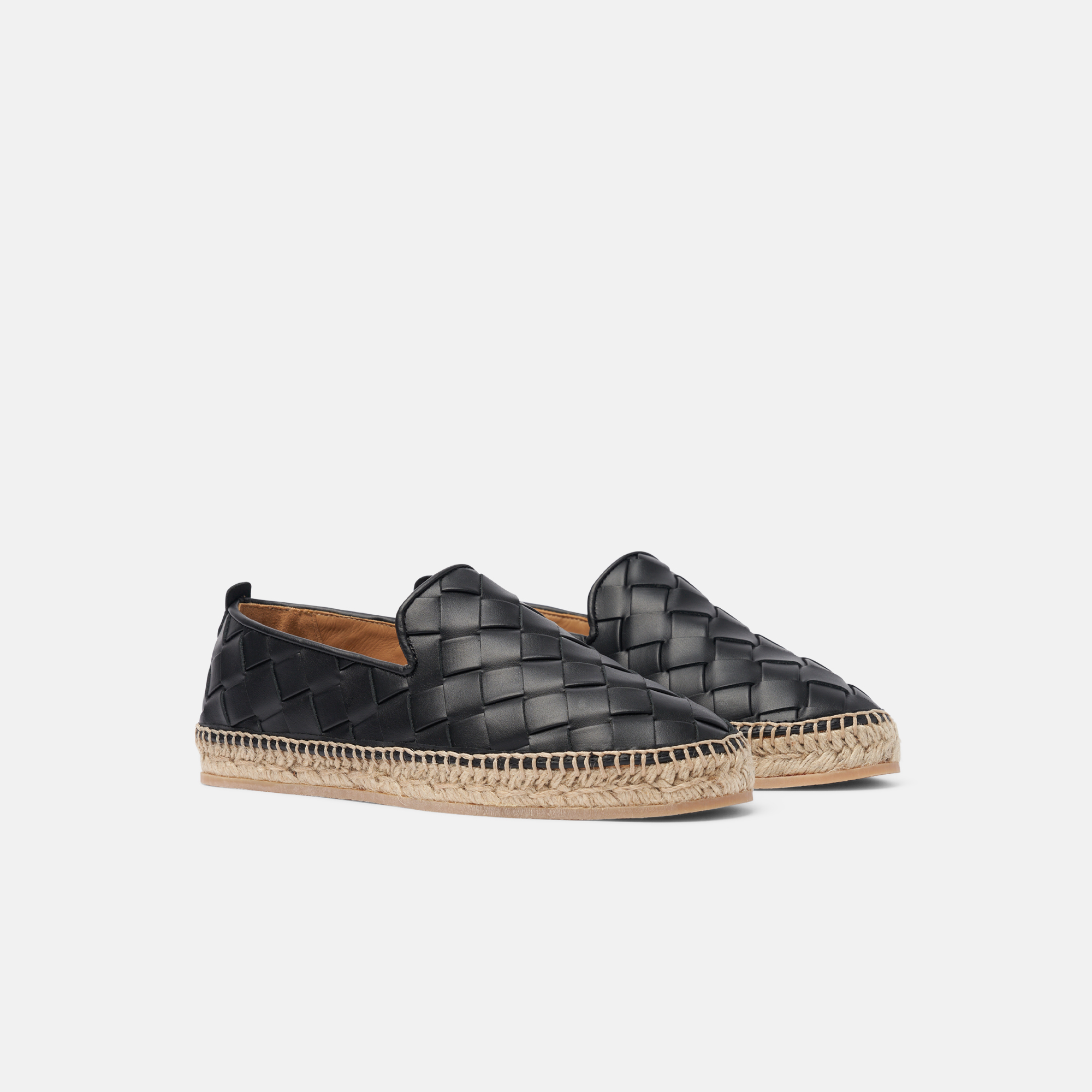 Scarosso Martina Woven Espadrilles In Black