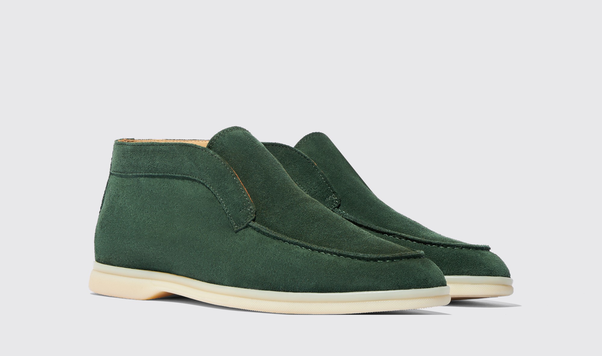 Shop Scarosso Leonardo Green Suede - Man Boots Green In Green - Suede