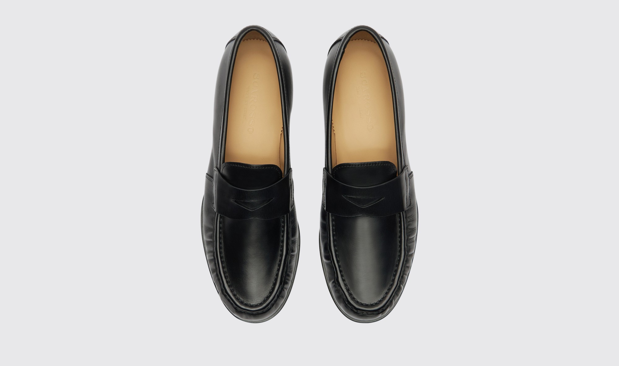 Shop Scarosso Fred Black - Man Loafers Black In Black - Calf