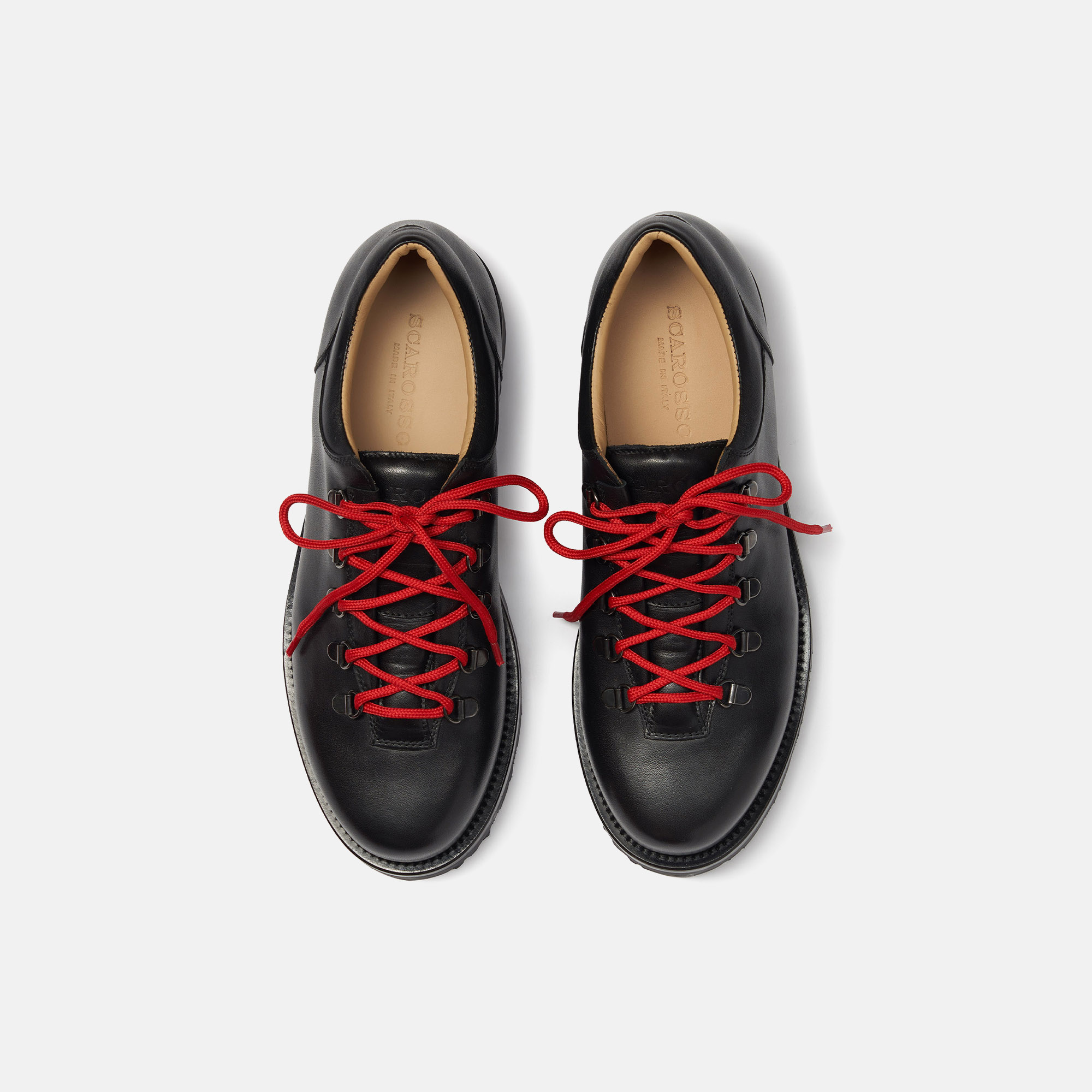 Scarosso Eddy Lace-up Boots In Black - Calf