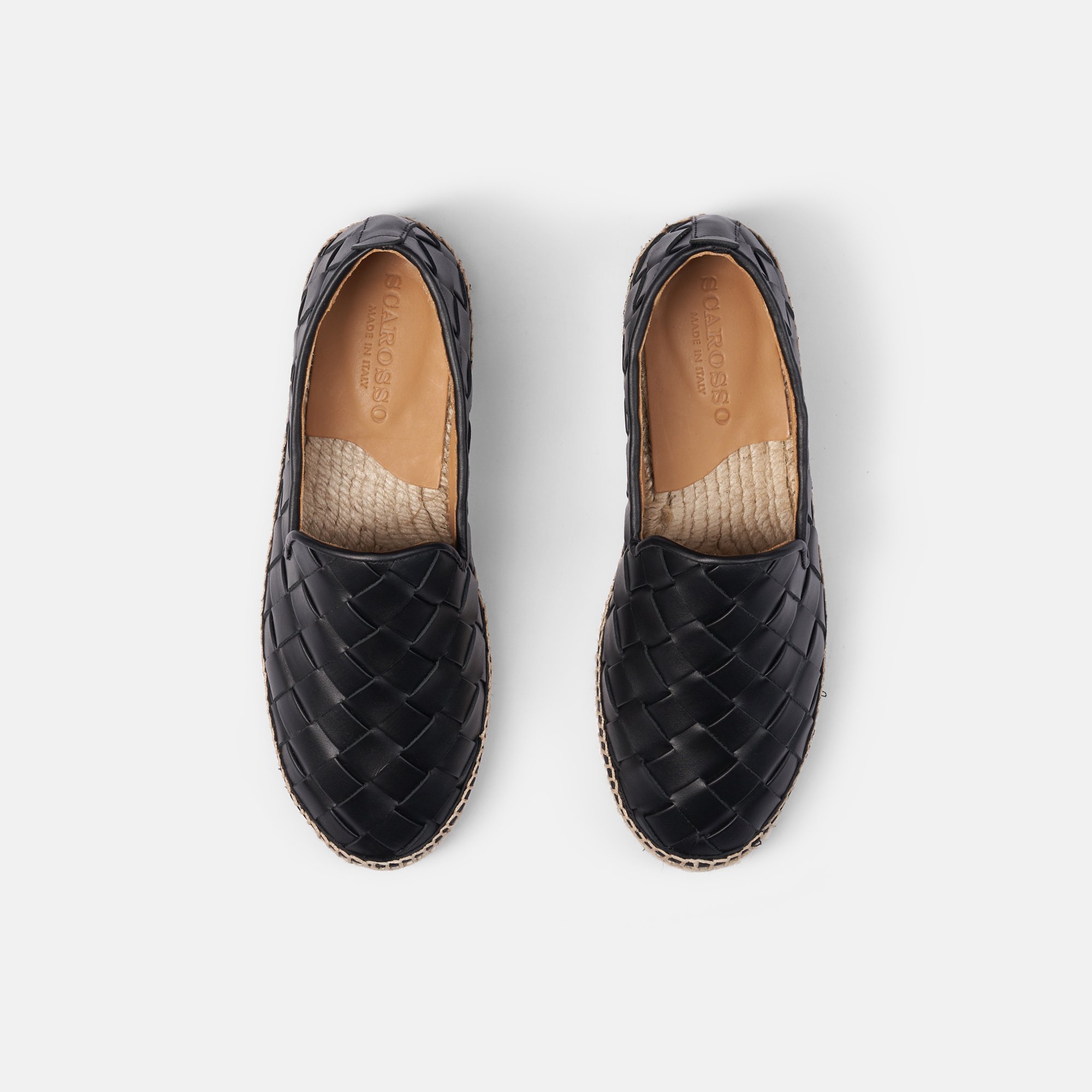 Scarosso Martina Woven Espadrilles In Black