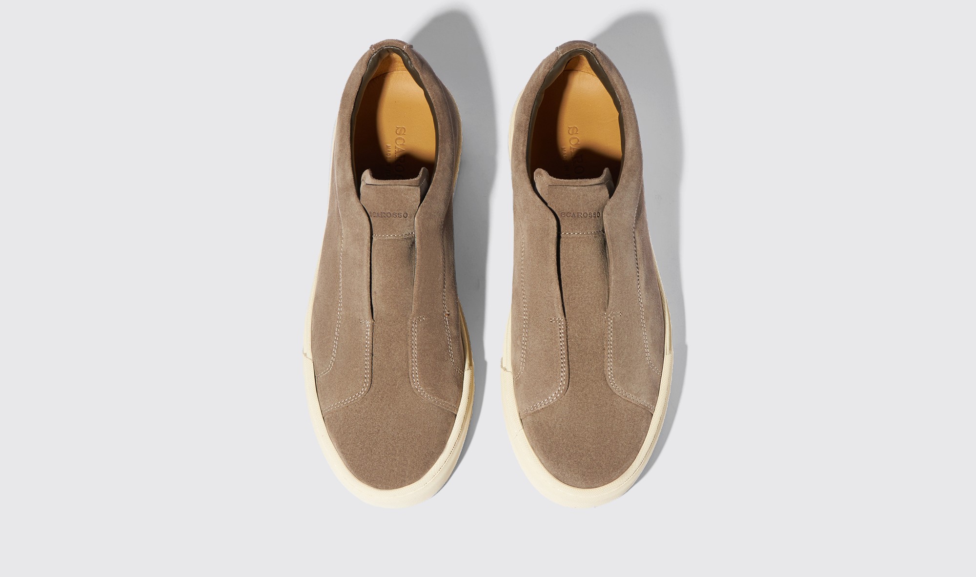 Shop Scarosso Luca Taupe Suede - Man Sneakers Taupe In Taupe - Suede