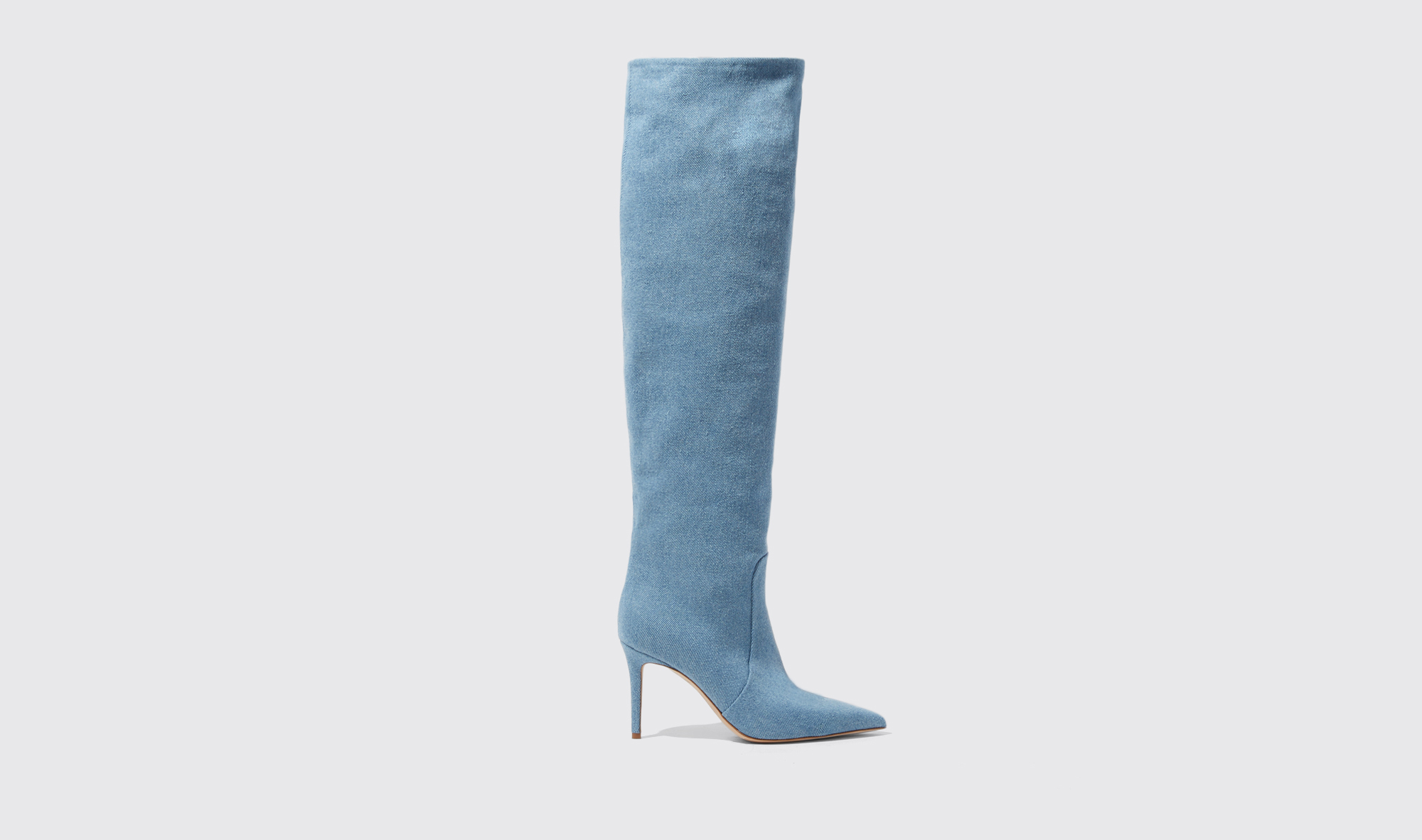 Scarosso Carra Light Blue Denim - Woman Boots Light Blue In Light Blue - Denim