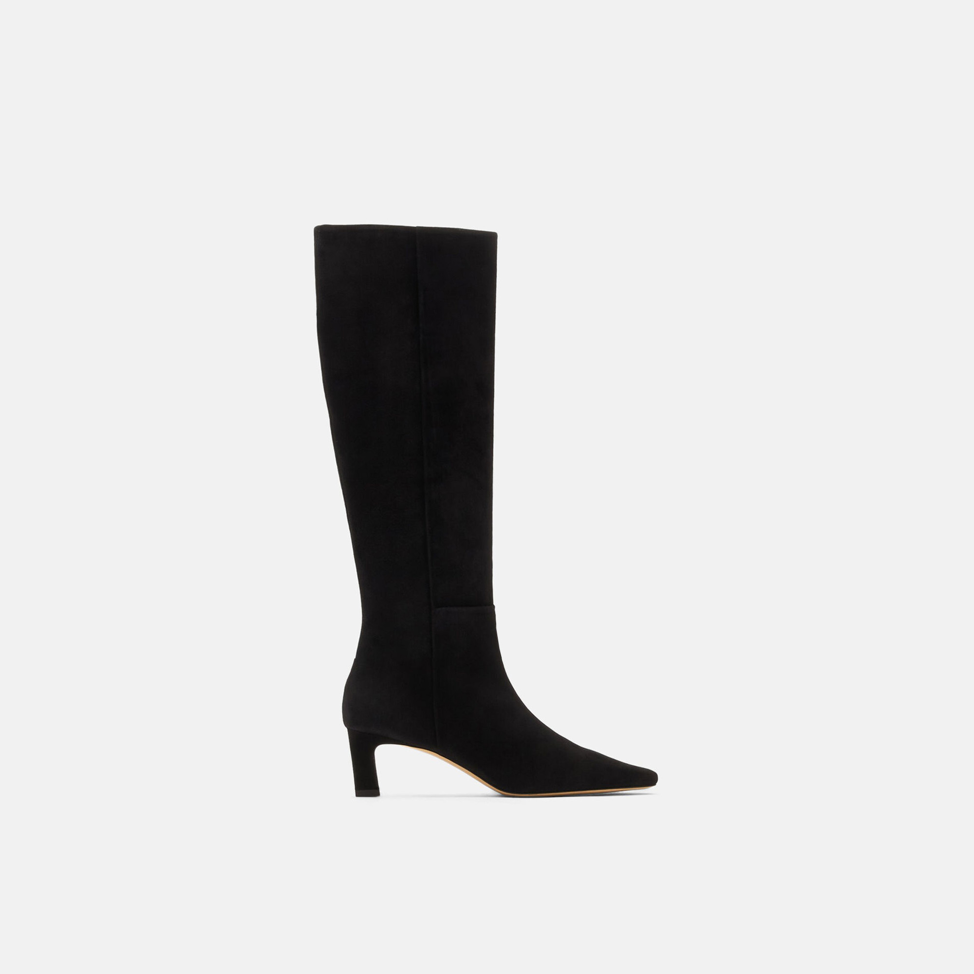 Scarosso Kira 50mm Suede Boots In Black - Suede