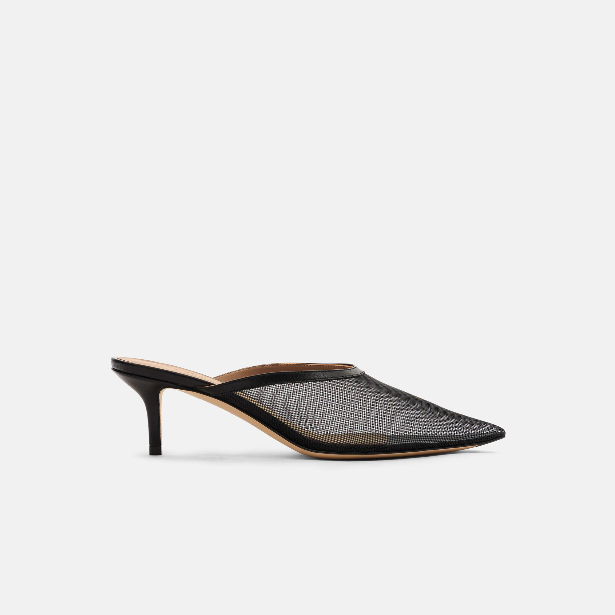 Scarosso Laura Black Mesh - Woman Mules Black In Black - Mesh