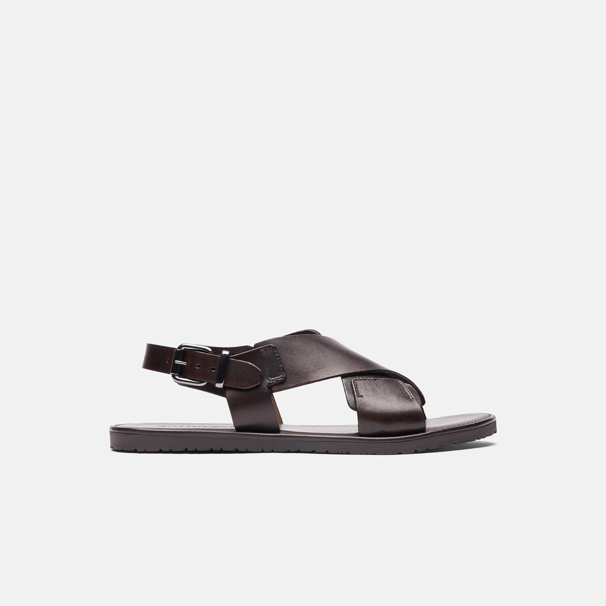 Scarosso Massimo Buckle-fastened Sandals In Brown