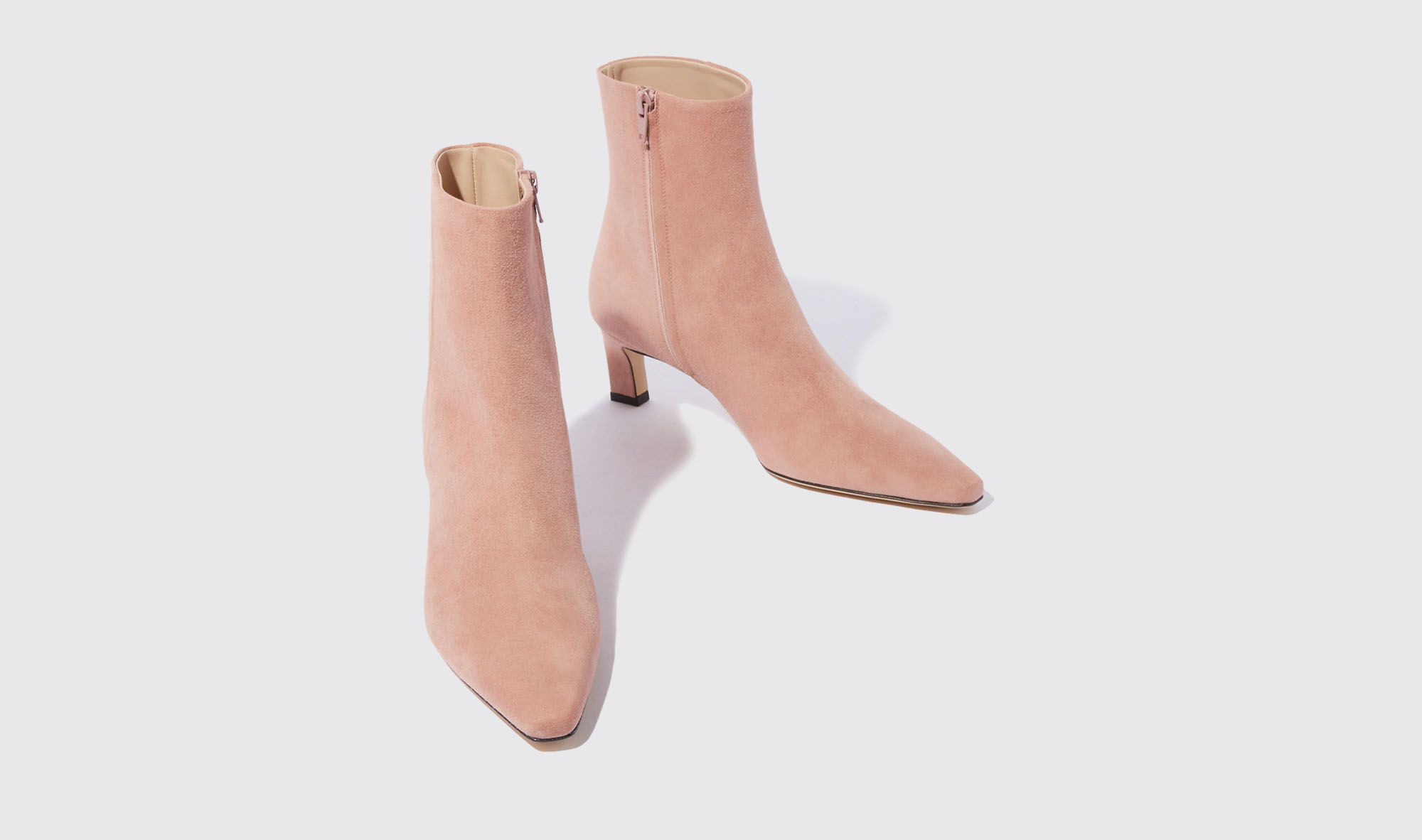 Shop Scarosso Kitty Pink Suede - Woman Boots Pink In Pink - Suede