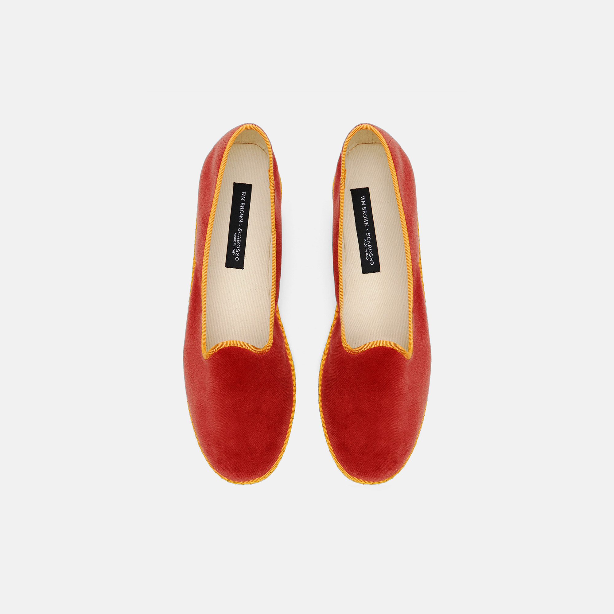 Scarosso William Iv Velvet Loafers In Orange - Velvet