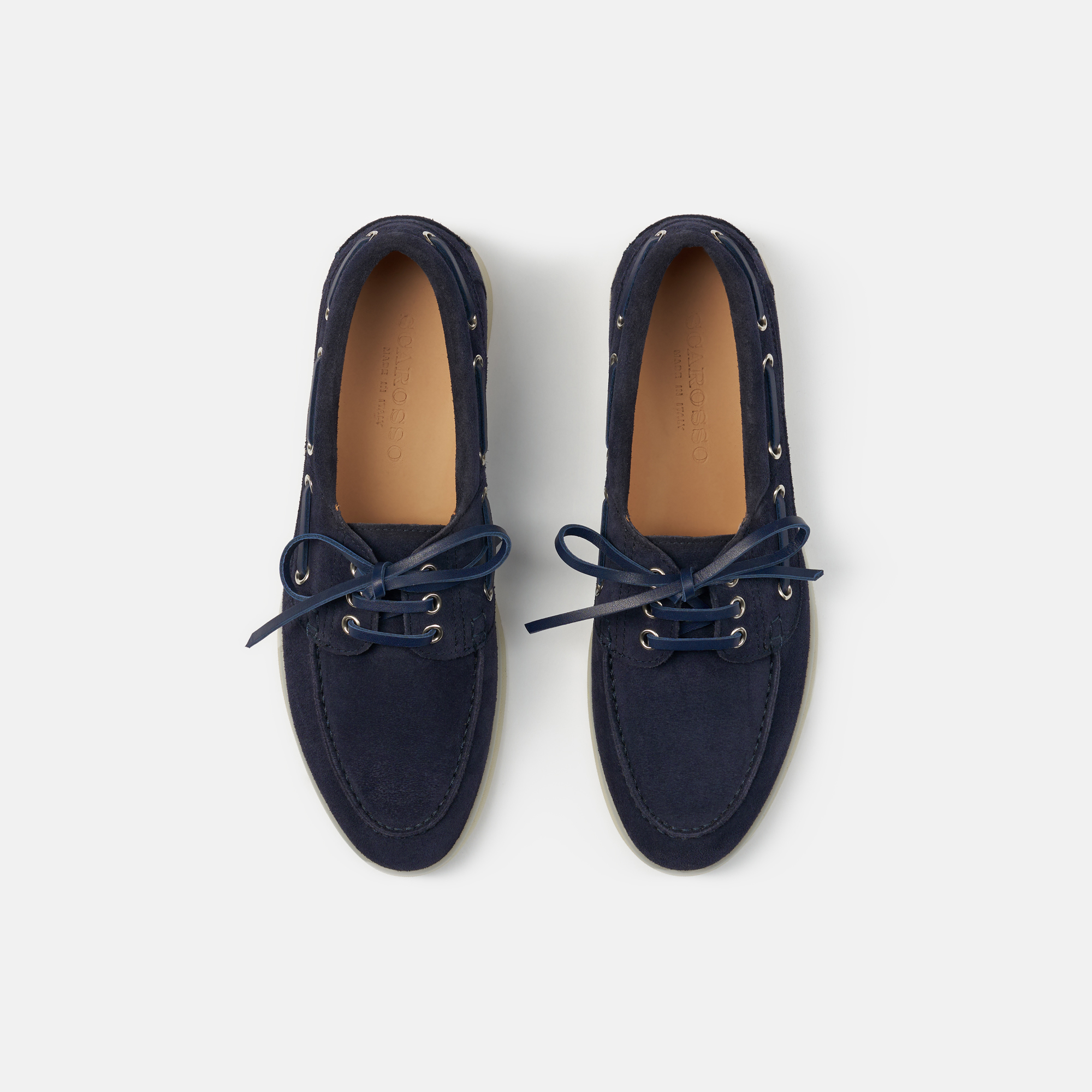Scarosso Lia Boat Shoes In Black