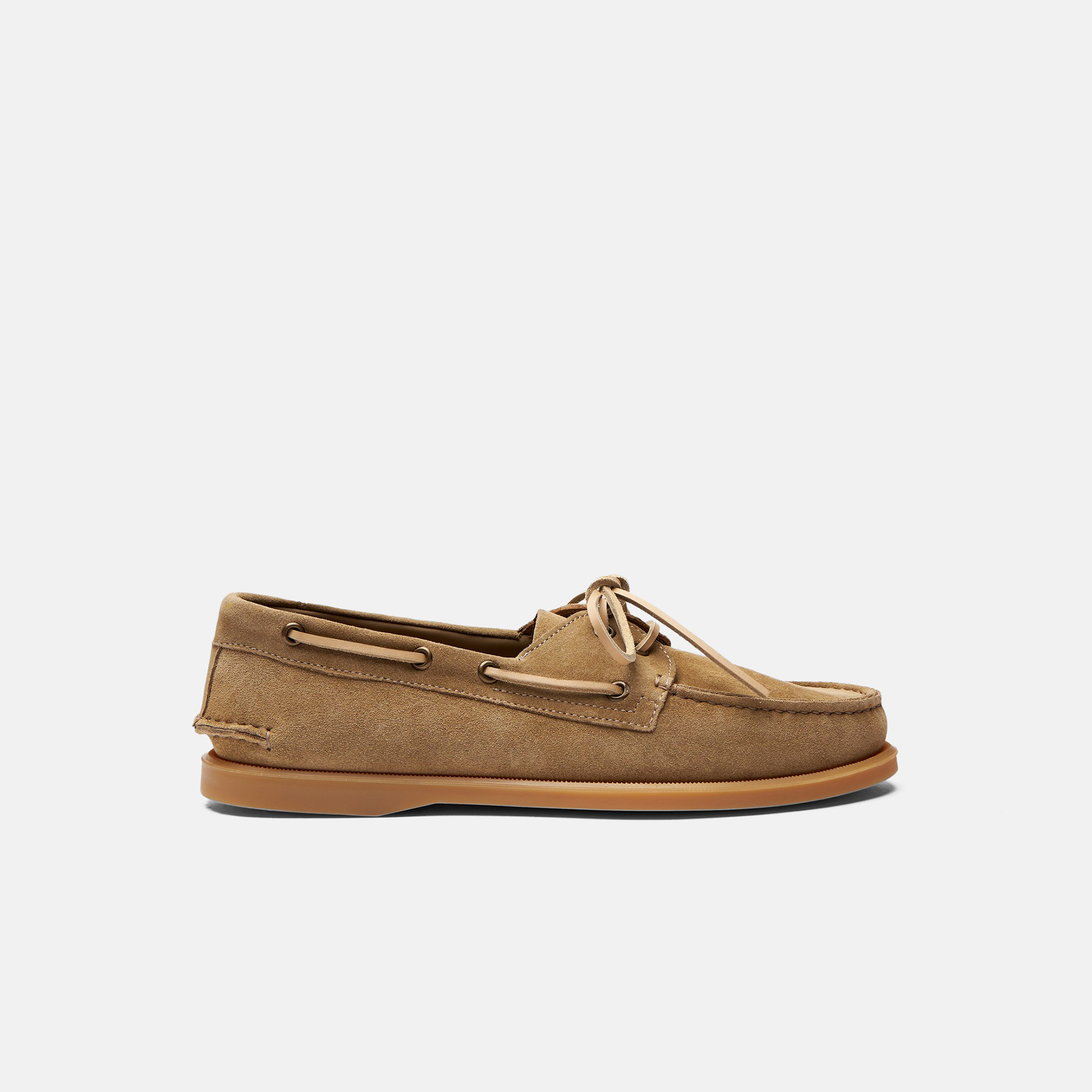 Scarosso Morgan Round-toe Lace-up Boat Shoes In Brown