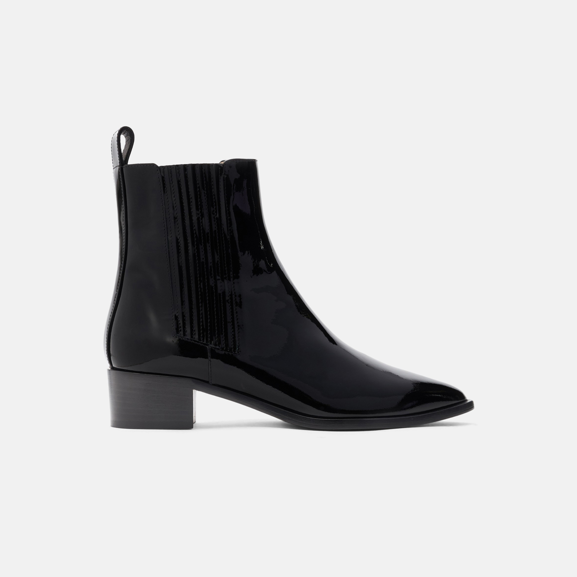 Scarosso Olivia Black Patent - Woman Chelsea Boots Black In Black - Patent