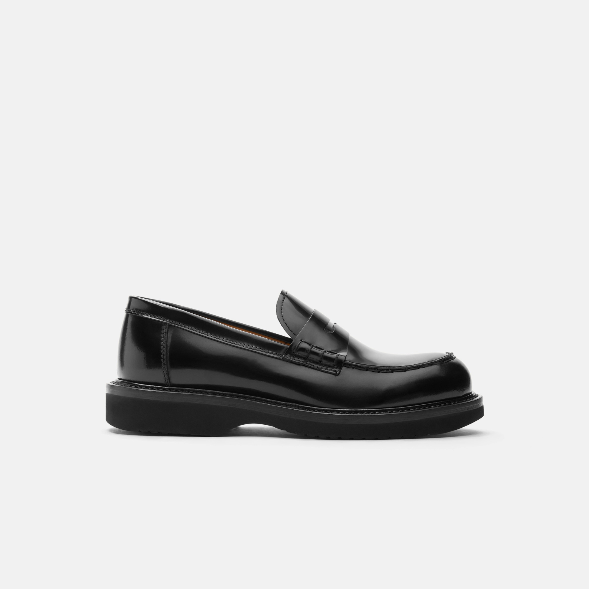 Shop Scarosso Michelle Black Bright - Woman Loafers Black In Black - Brushed Calf