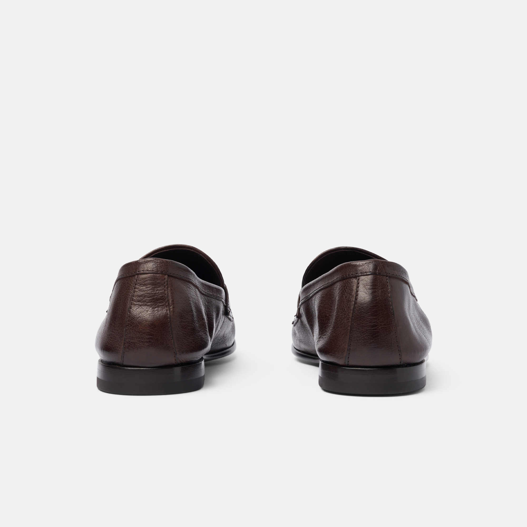 Scarosso Nathan Loafers In Dark Brown - Calf