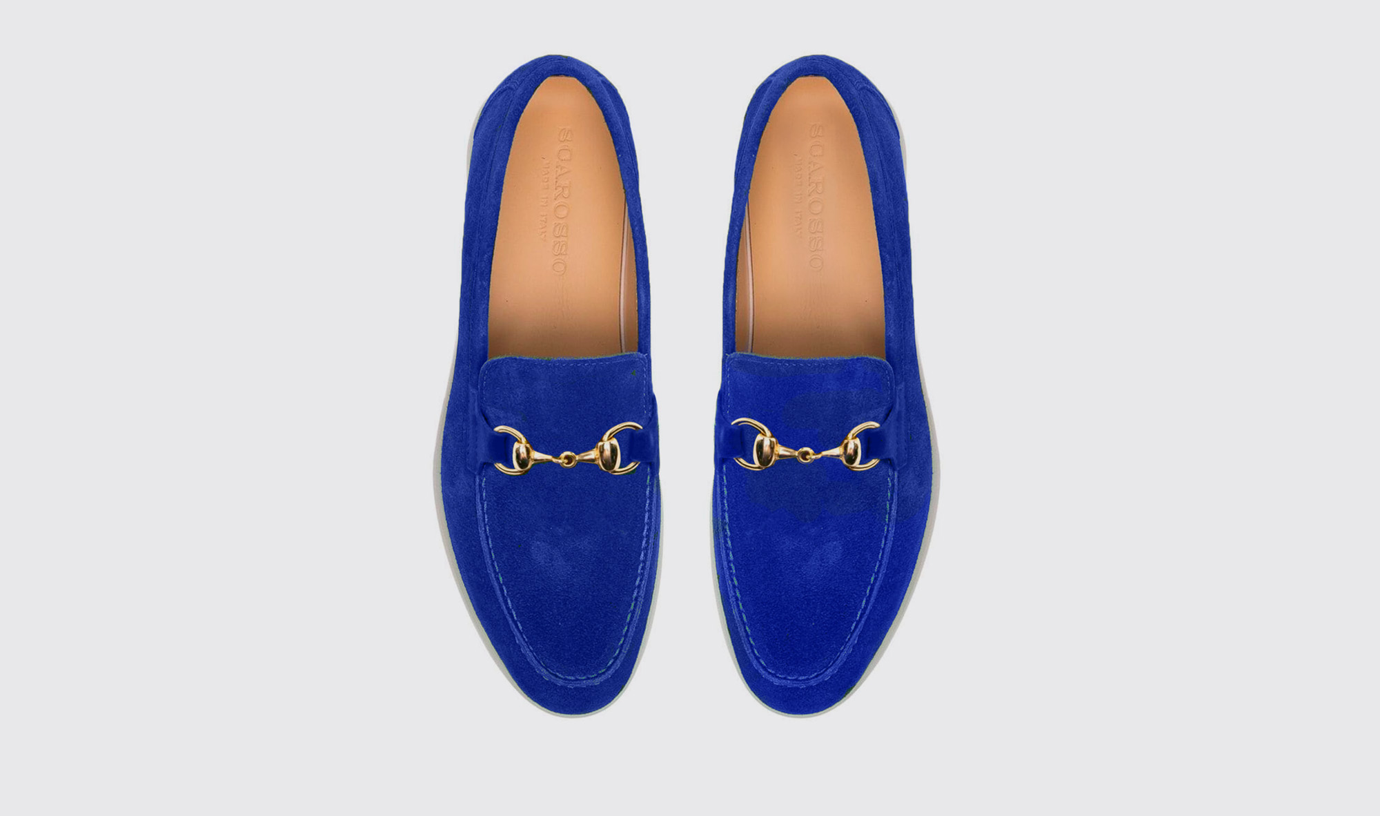 Shop Scarosso Lilia Electric Blue Suede - Woman Loafers Electric Blue In Electric Blue - Suede