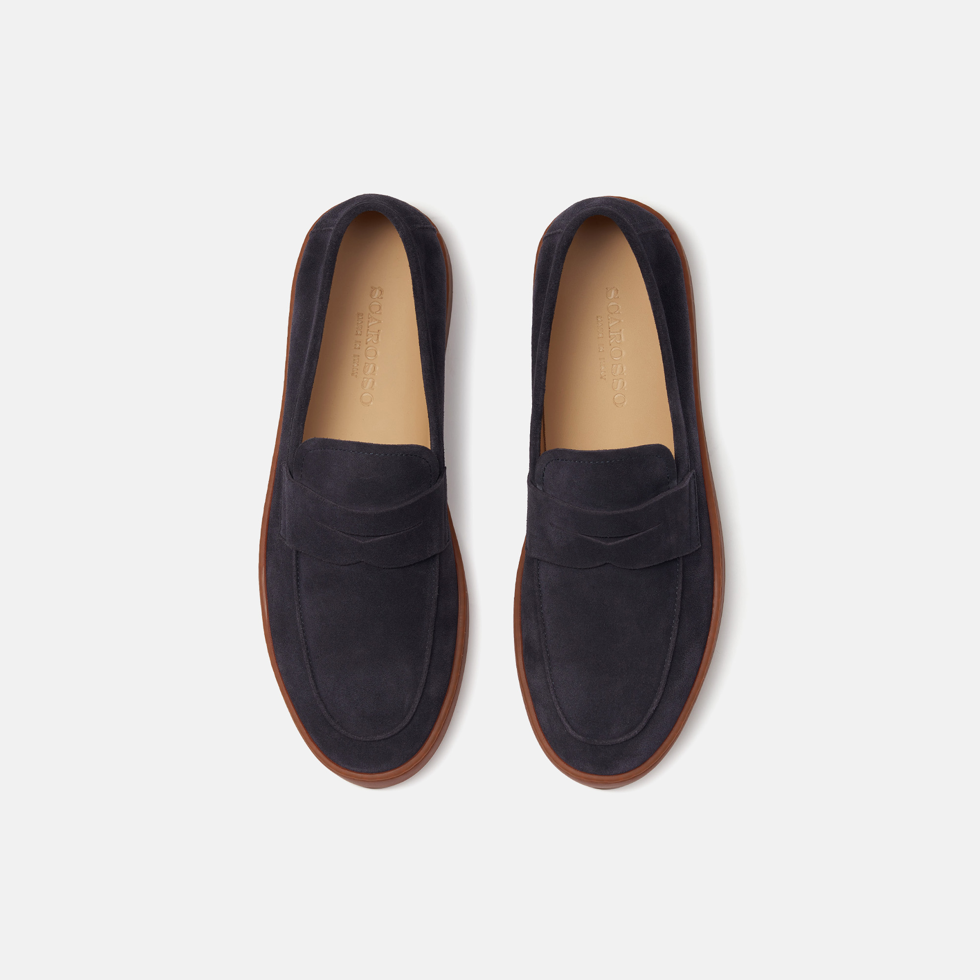 Scarosso Carlos Loafers In Blue - Suede