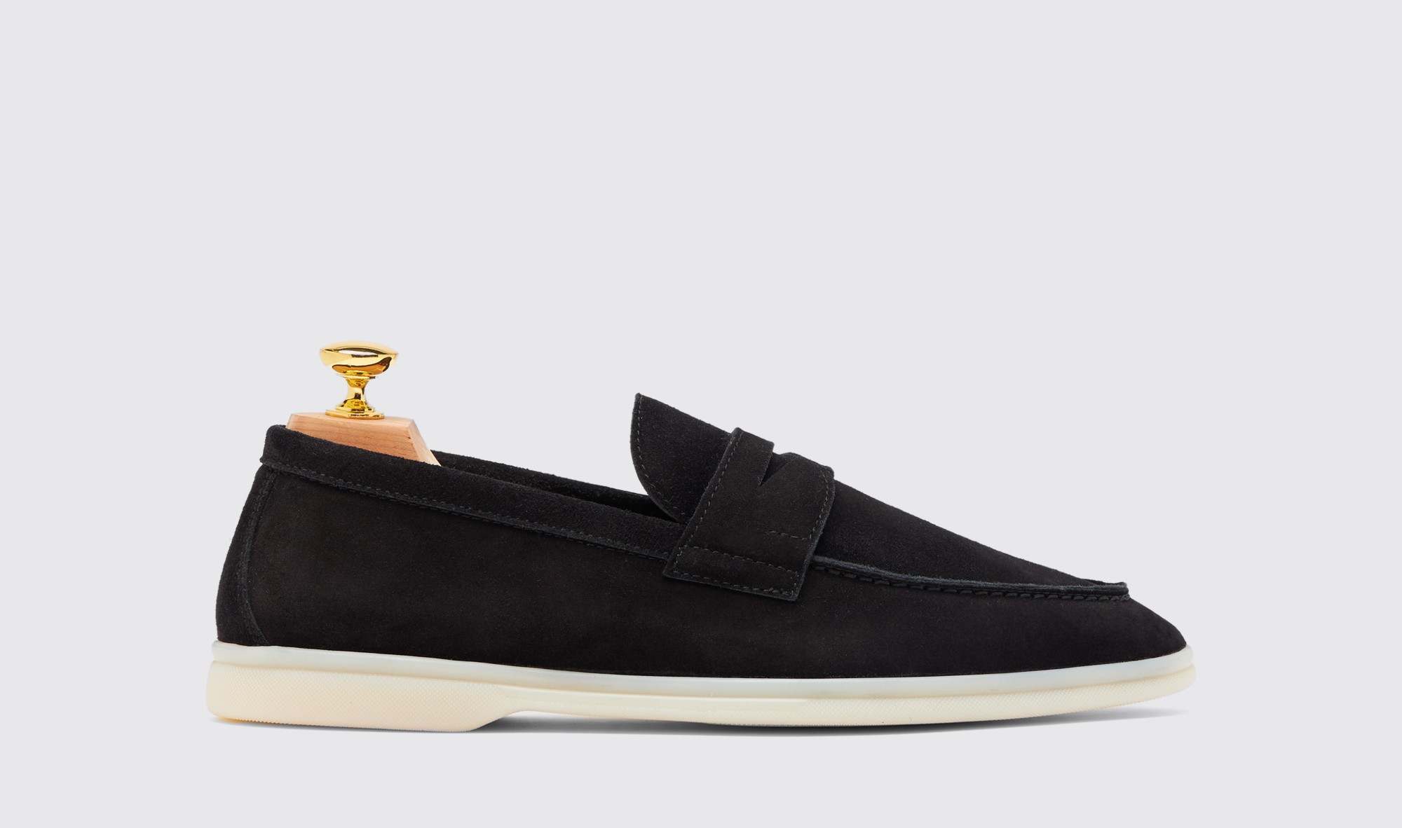 Scarosso Luciano Black Suede Edit - Man Loafers Black Edit In Black Edit - Suede