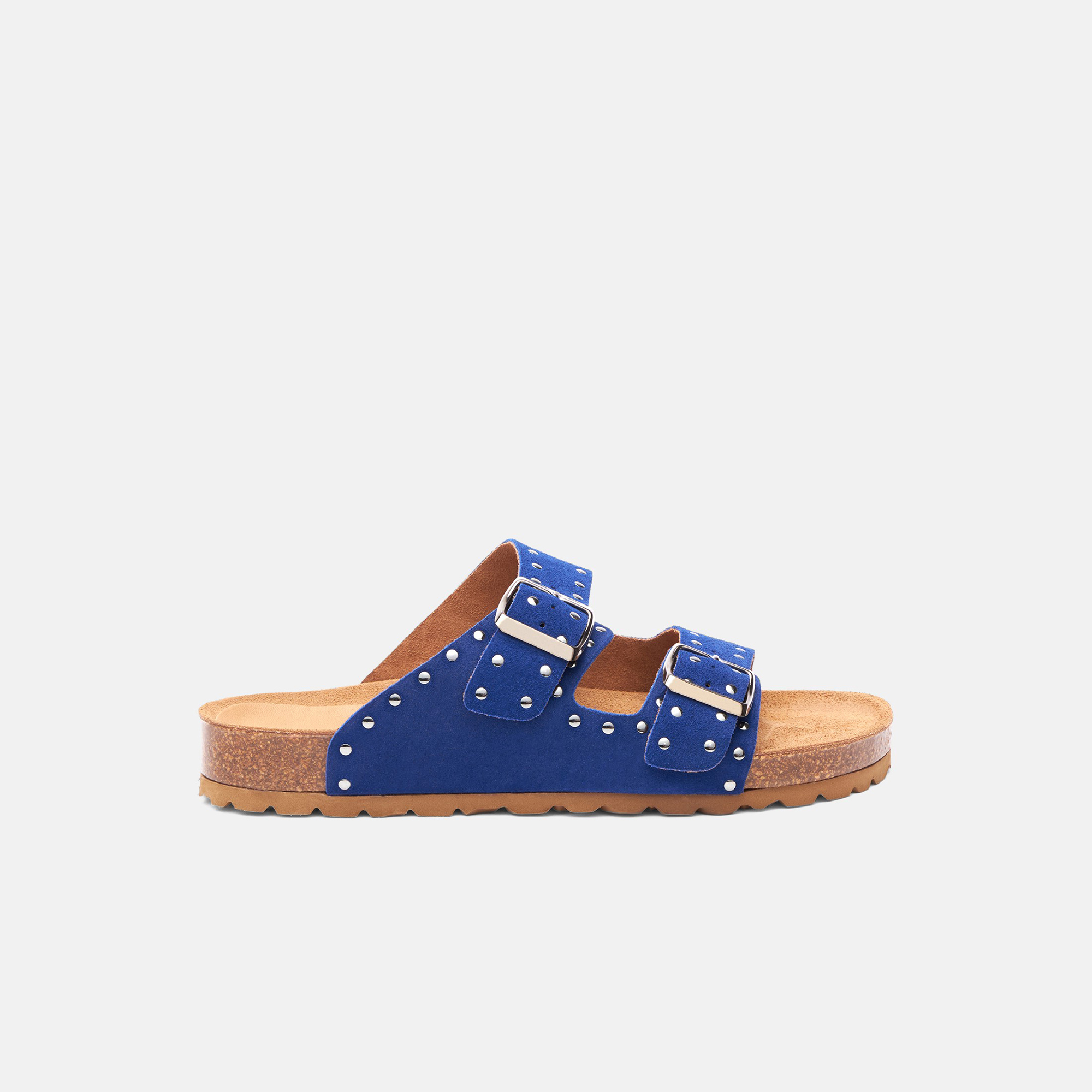 Shop Scarosso Delilah Blue Suede - Woman Sandals Blue In Blue - Suede