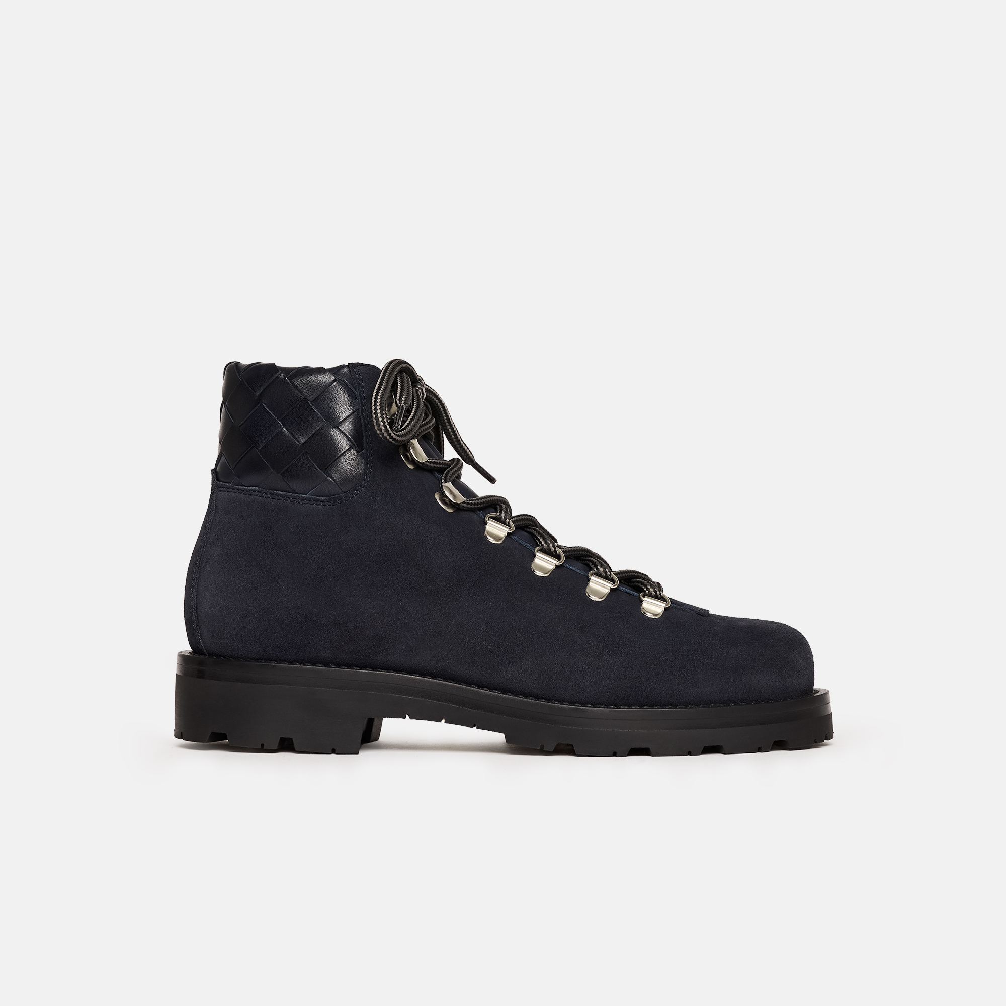 Scarosso Catherine Woven-panel Lace-up Boots