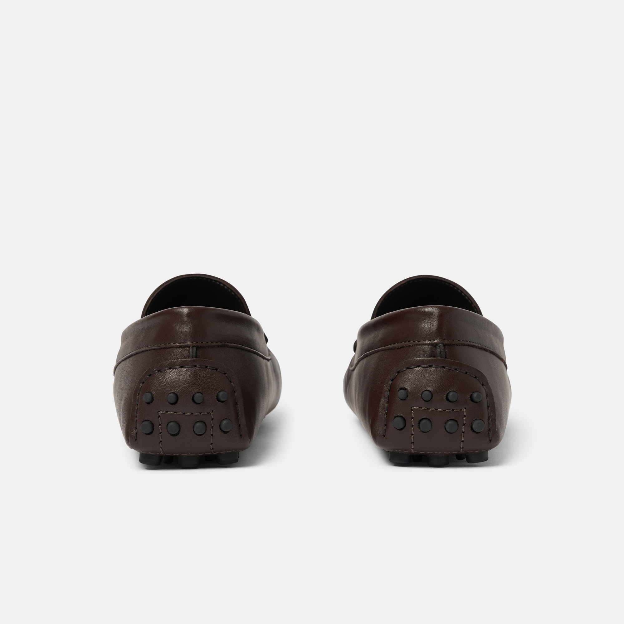 Scarosso Raphael Leather Driving Loafers In Dark Brown - Calf