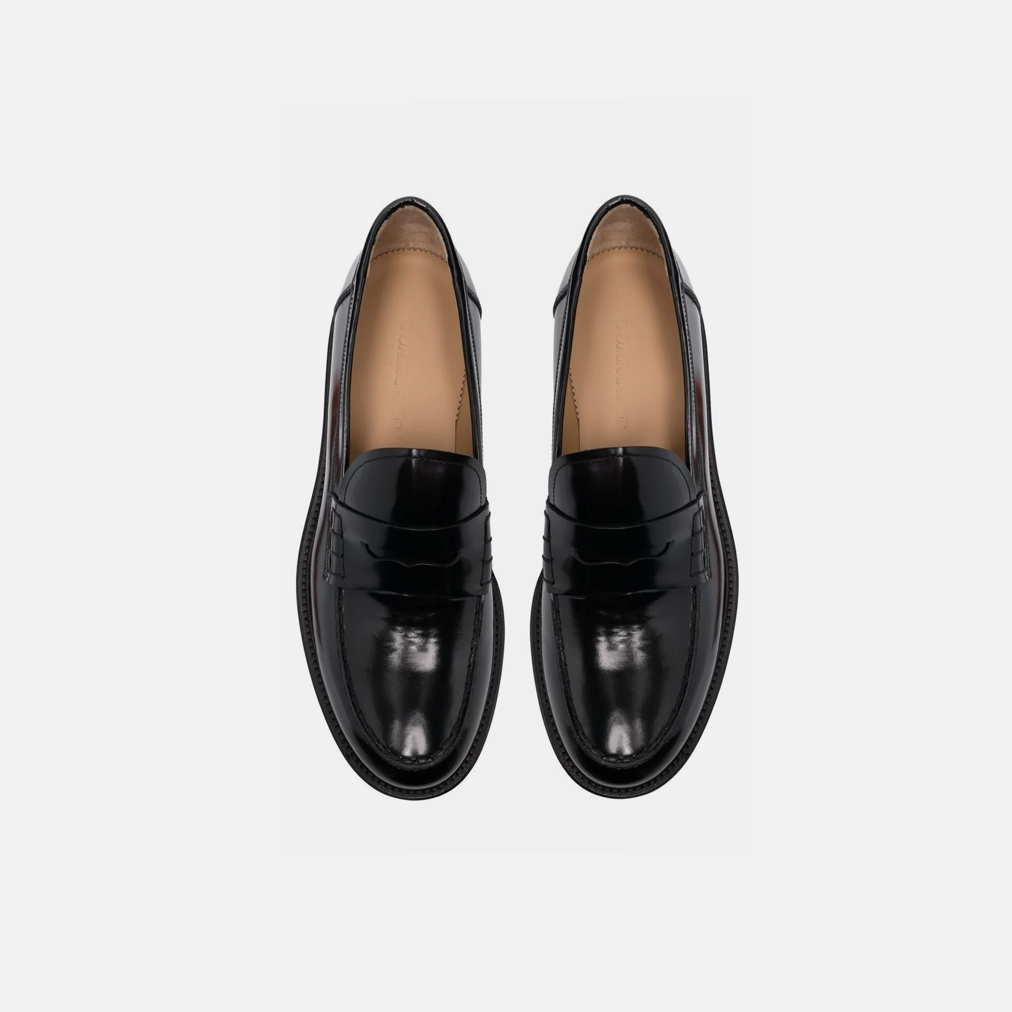 Scarosso penny-slot leather loafers - Brown
