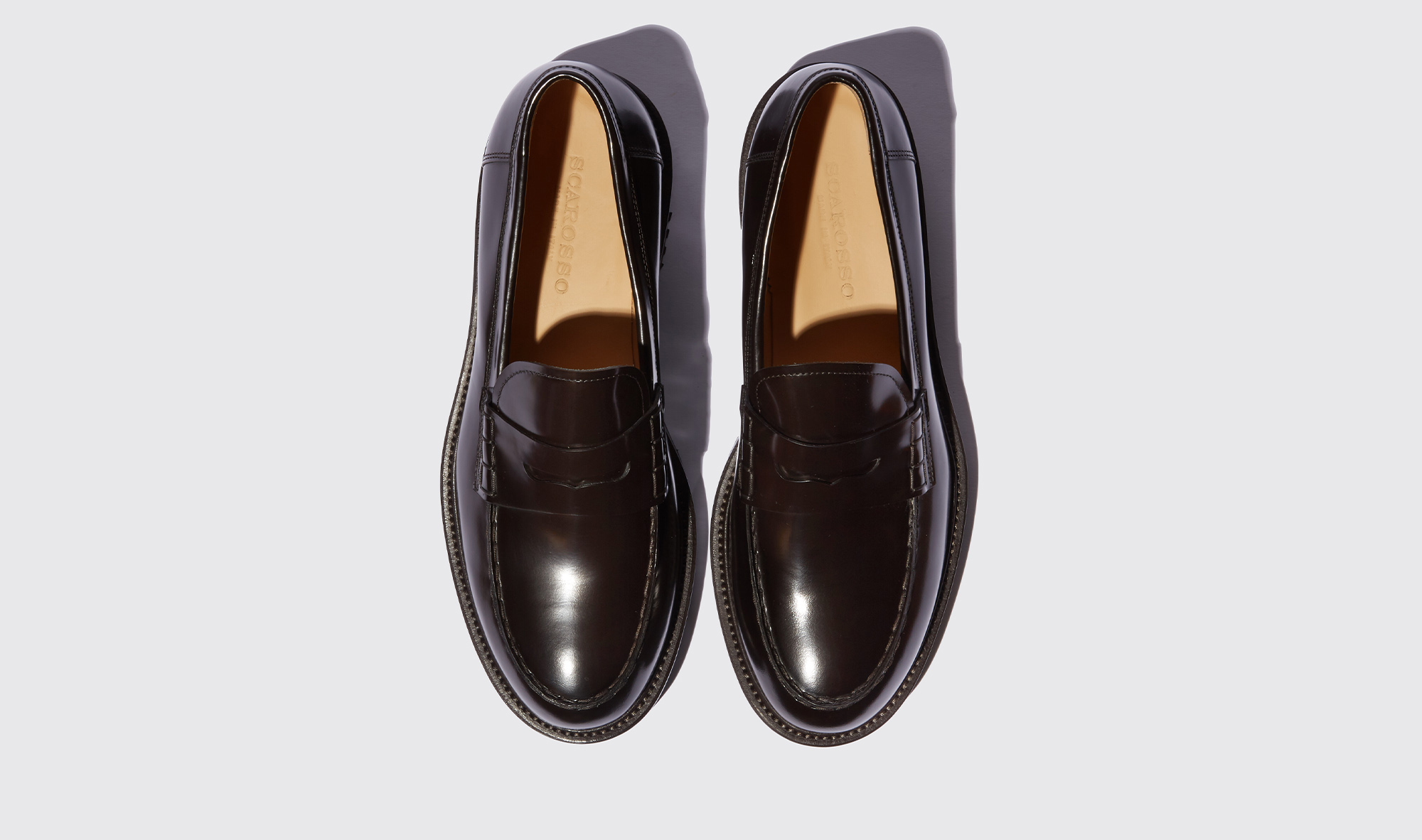 Shop Scarosso Milo Brown Bright - Man Loafers & Flats Brown In Brown - Brushed Calf