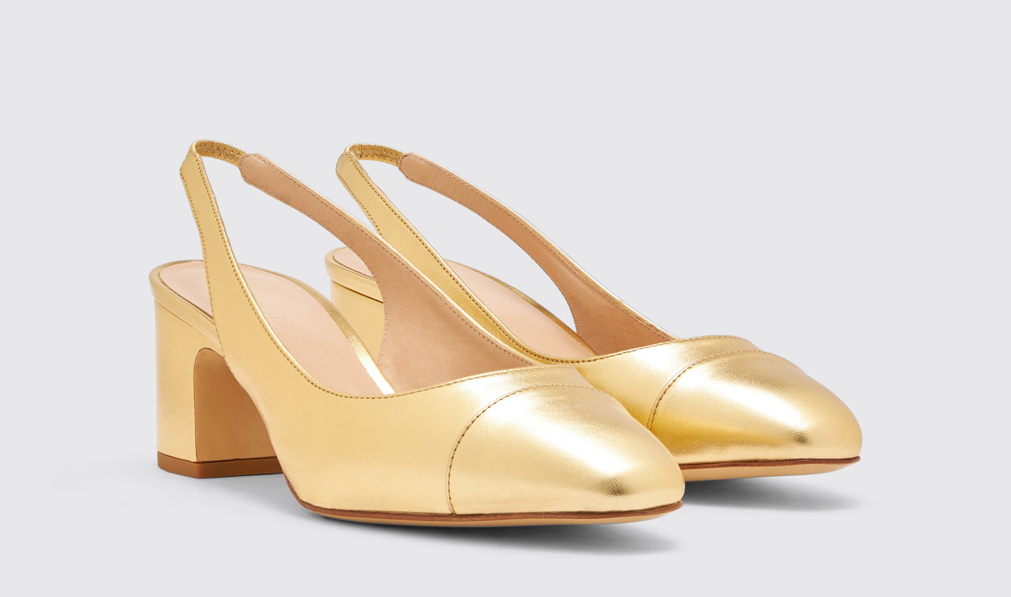 Shop Scarosso Miranda Gold - Woman High Heels Gold In Gold - Calf