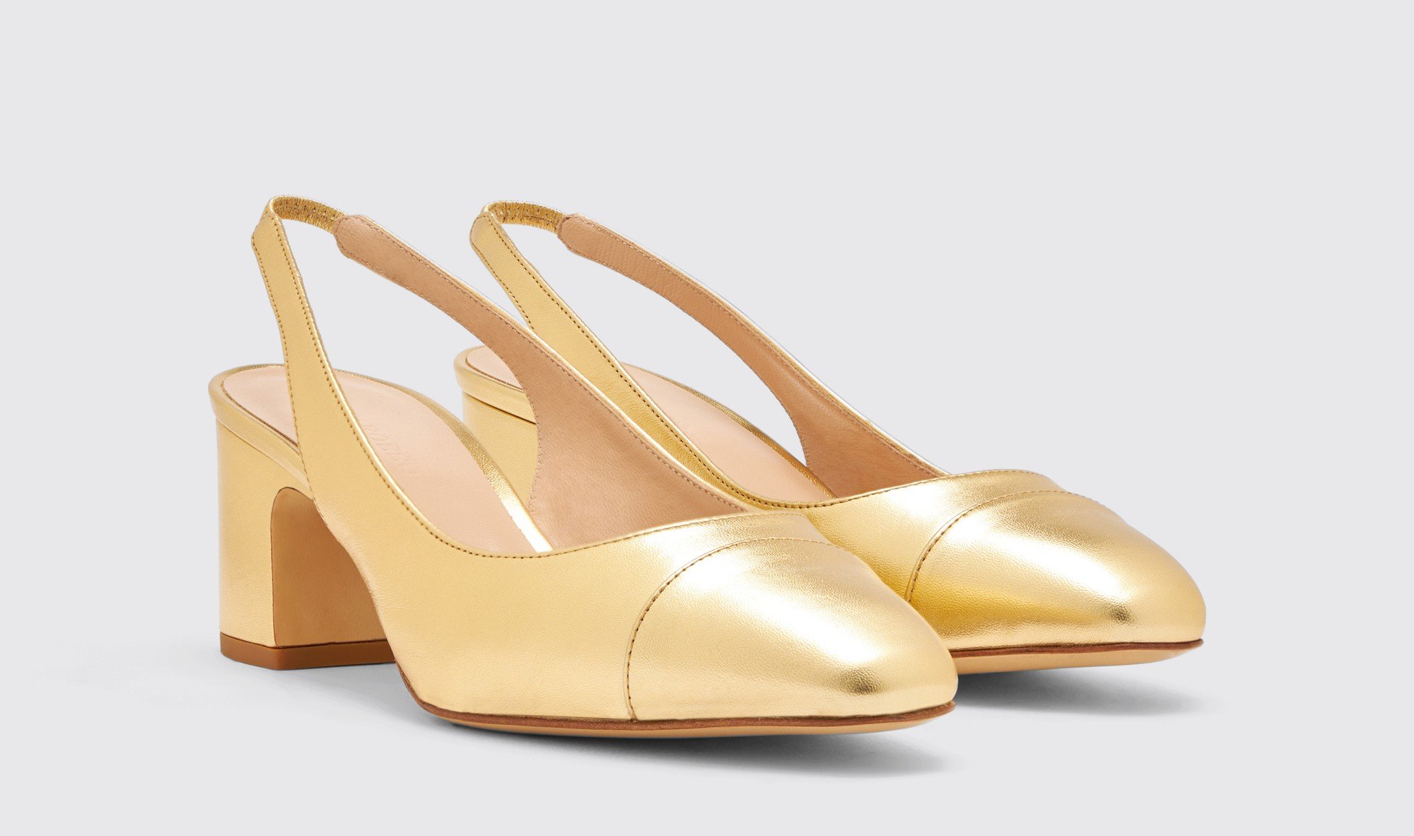 Shop Scarosso Miranda Gold - Woman High Heels Gold In Gold - Calf