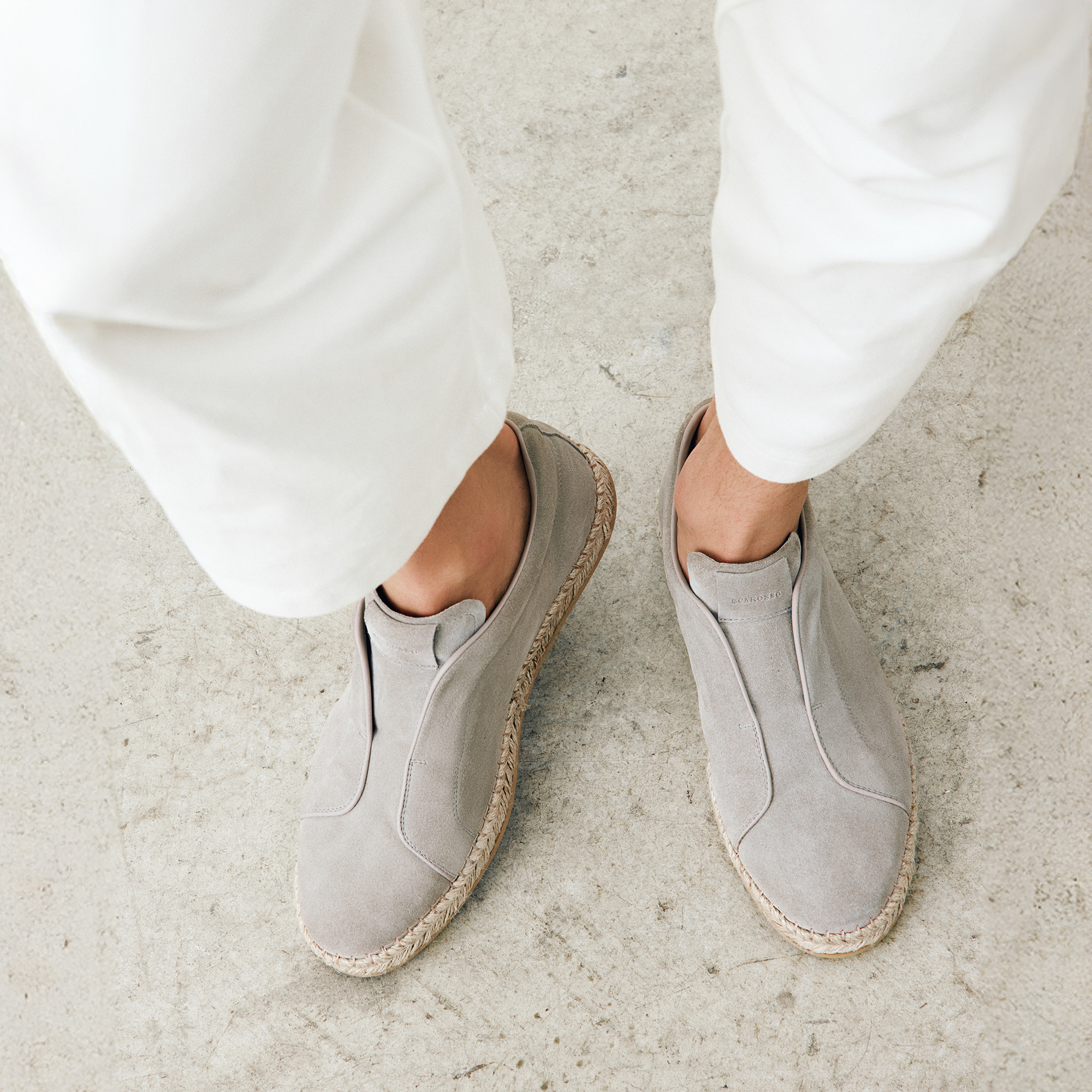 Scarosso Suede Espadrilles In Grey - Suede