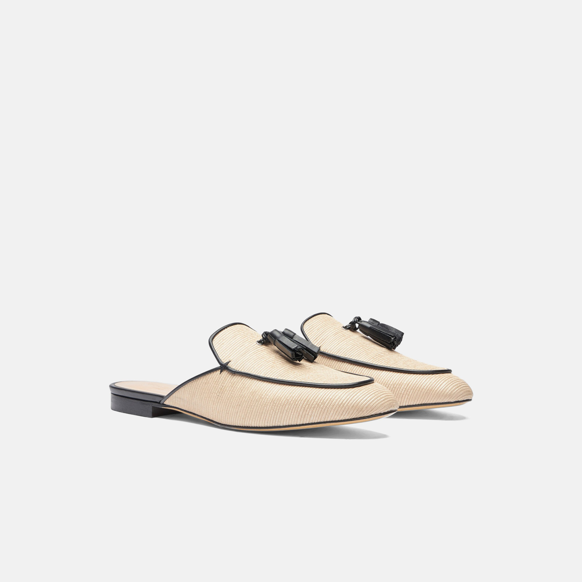 Shop Scarosso Giorgina Beige Straw - Woman Mules Beige In Beige - Straw