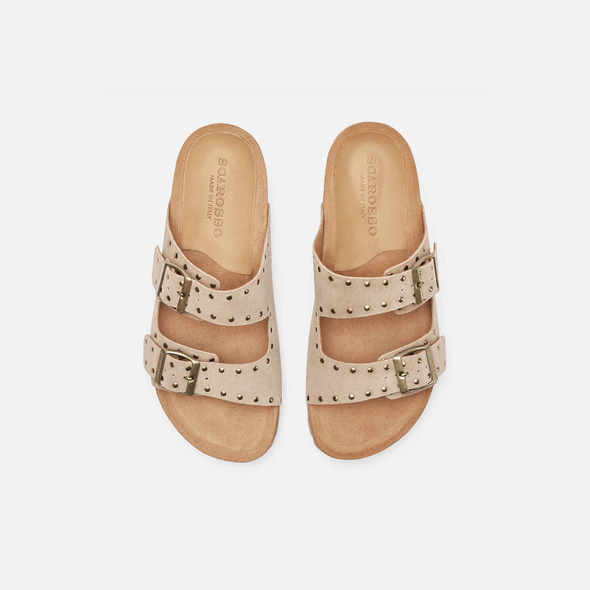 Shop Scarosso Delilah Beige Suede - Woman Sandals Beige In Beige - Suede