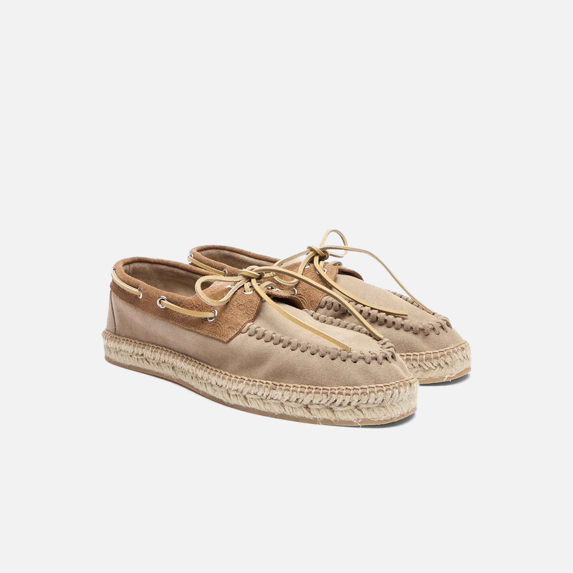 Scarosso Kai Suede Espadrilles In Stone - Suede