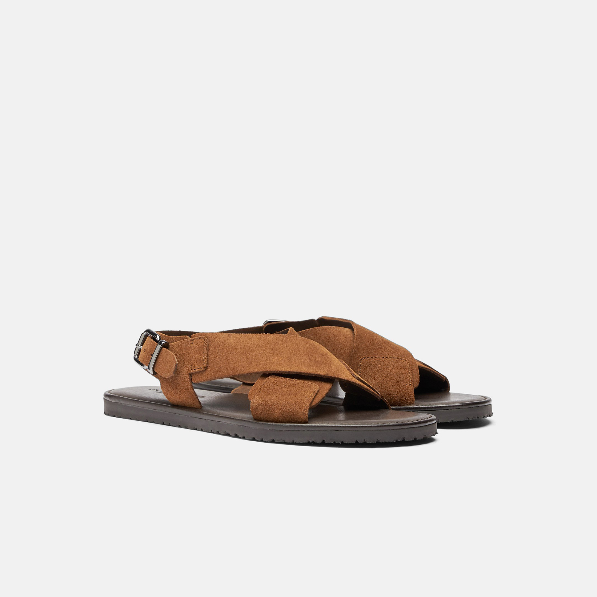 Scarosso Massimo Suede Sandals In Tan - Suede