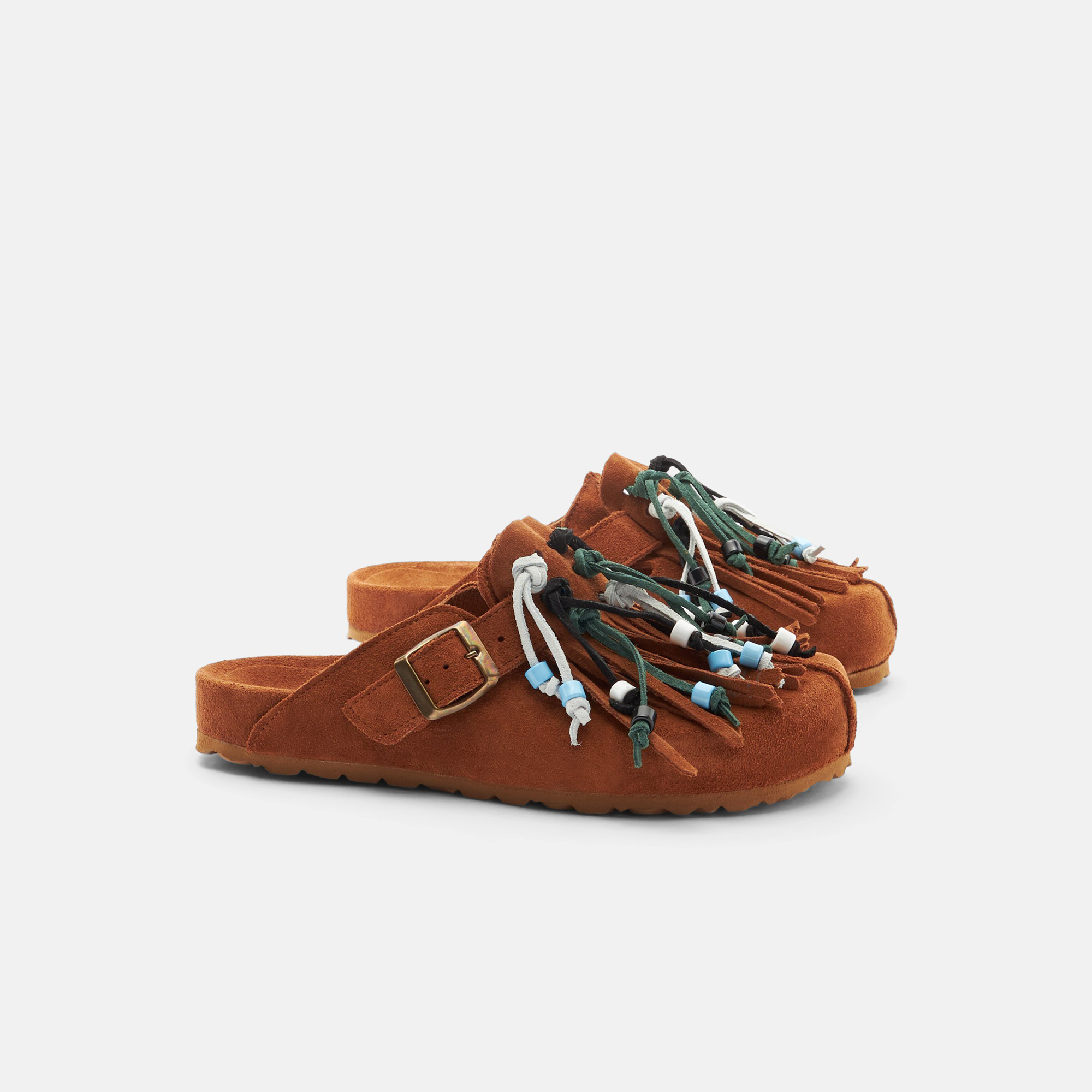 Scarosso Muller Shoes With Round Head In Tan - Suede