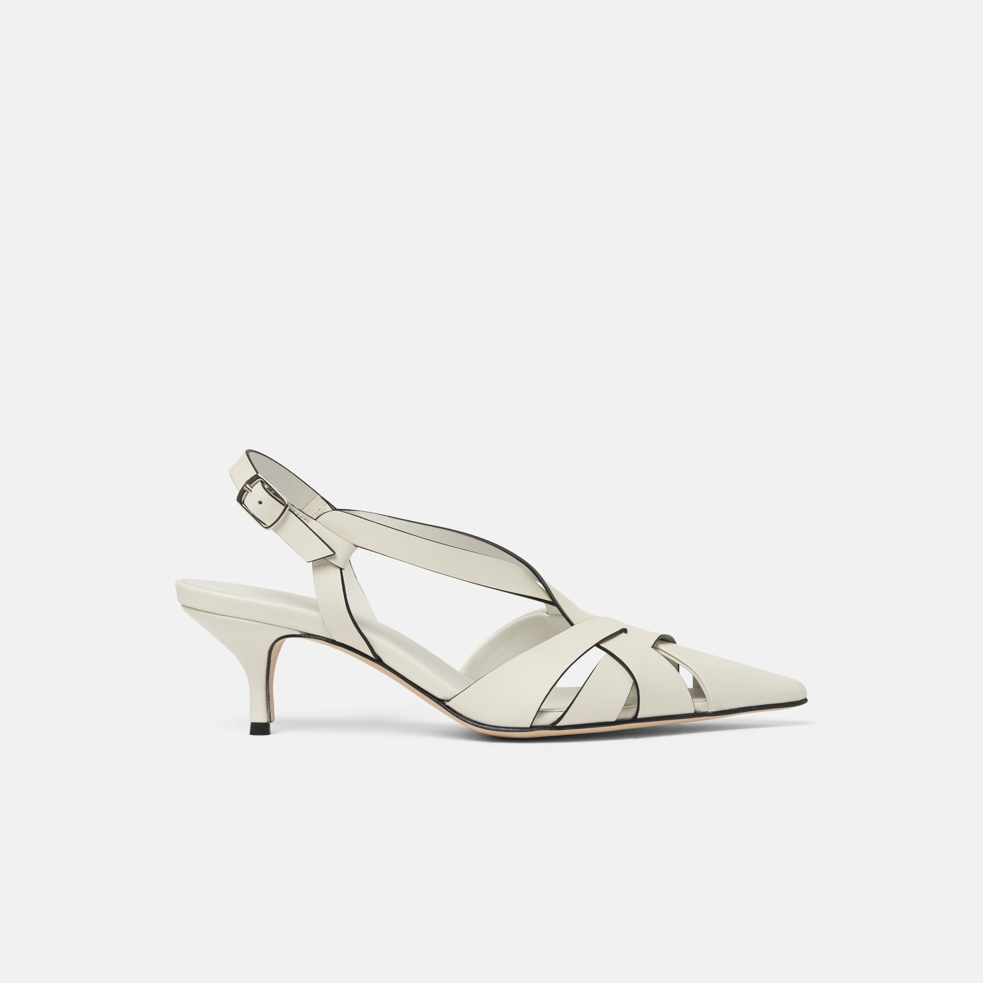 Shop Scarosso Clio Off White In Off White - Calf