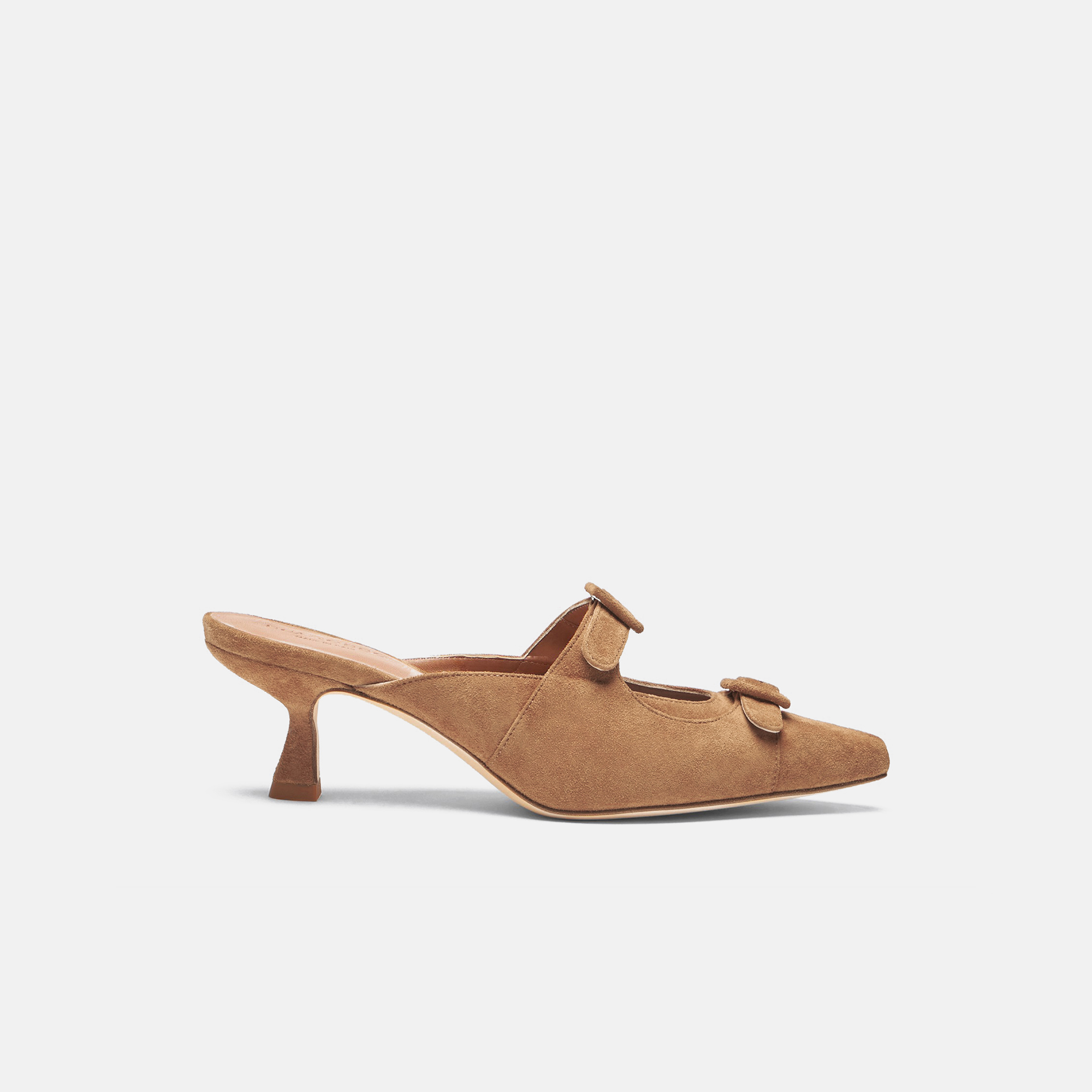 Shop Scarosso Liz Tan Suede - Woman Mules Tan In Tan - Suede