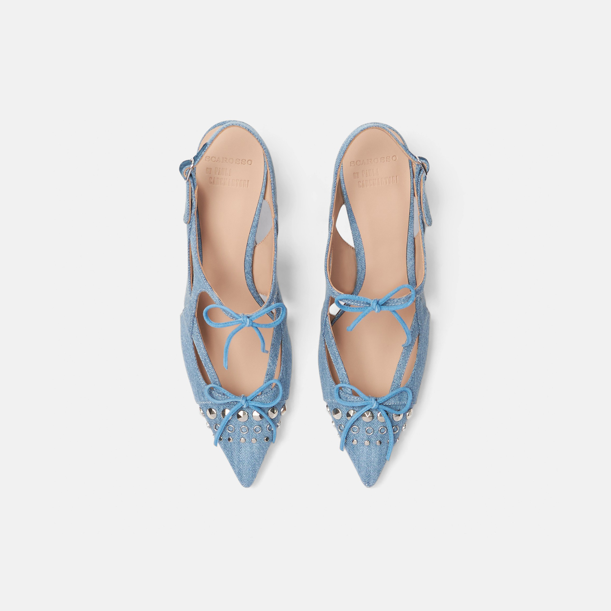 Shop Scarosso Jeans - Woman Heels Denim In Denim - Blu