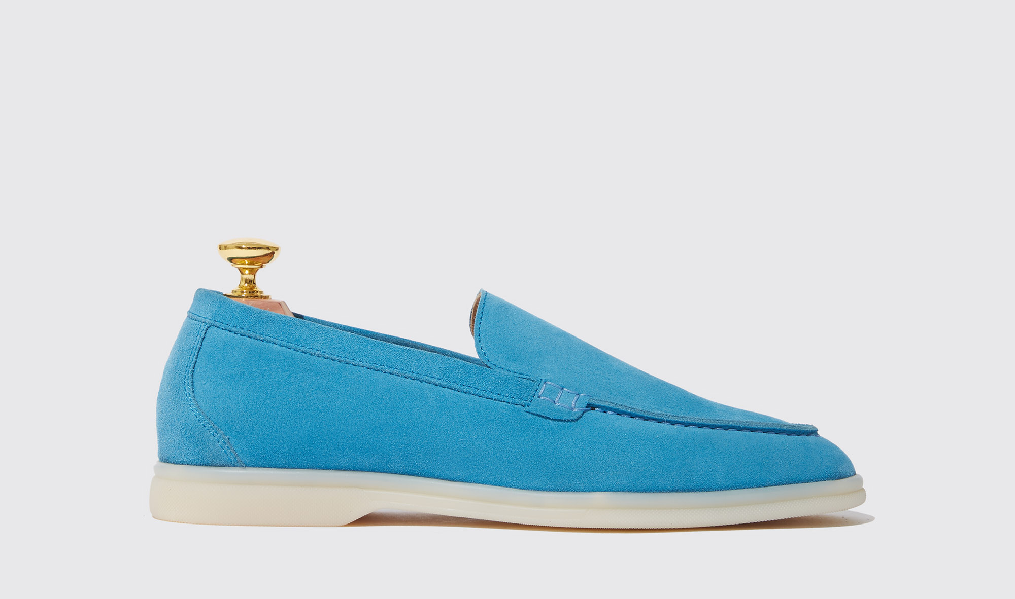 Women's Light Blue - Suede Loafers - Ludovica | Scarosso
