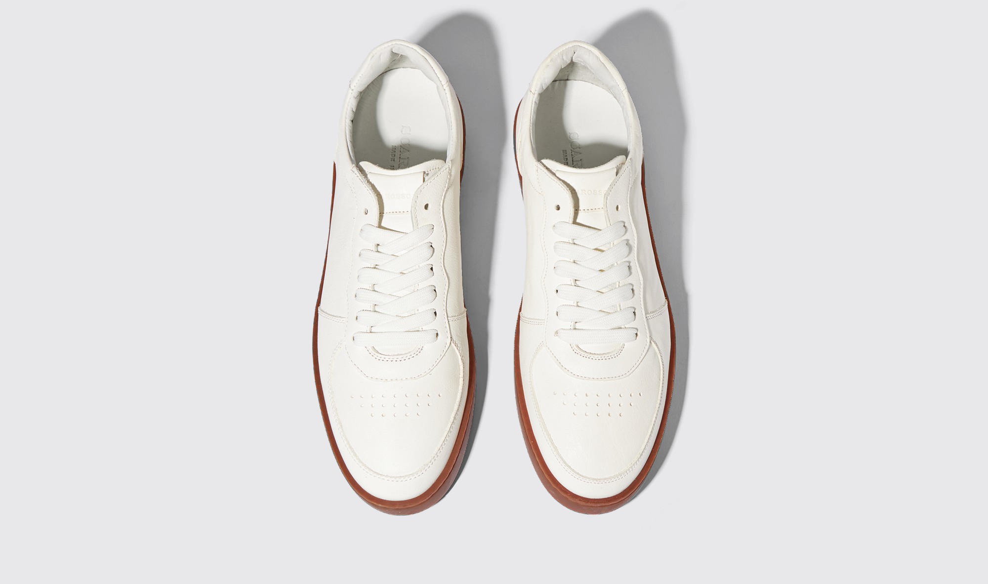 Shop Scarosso Agostino White - Man Sneakers White In White - Calf Leather