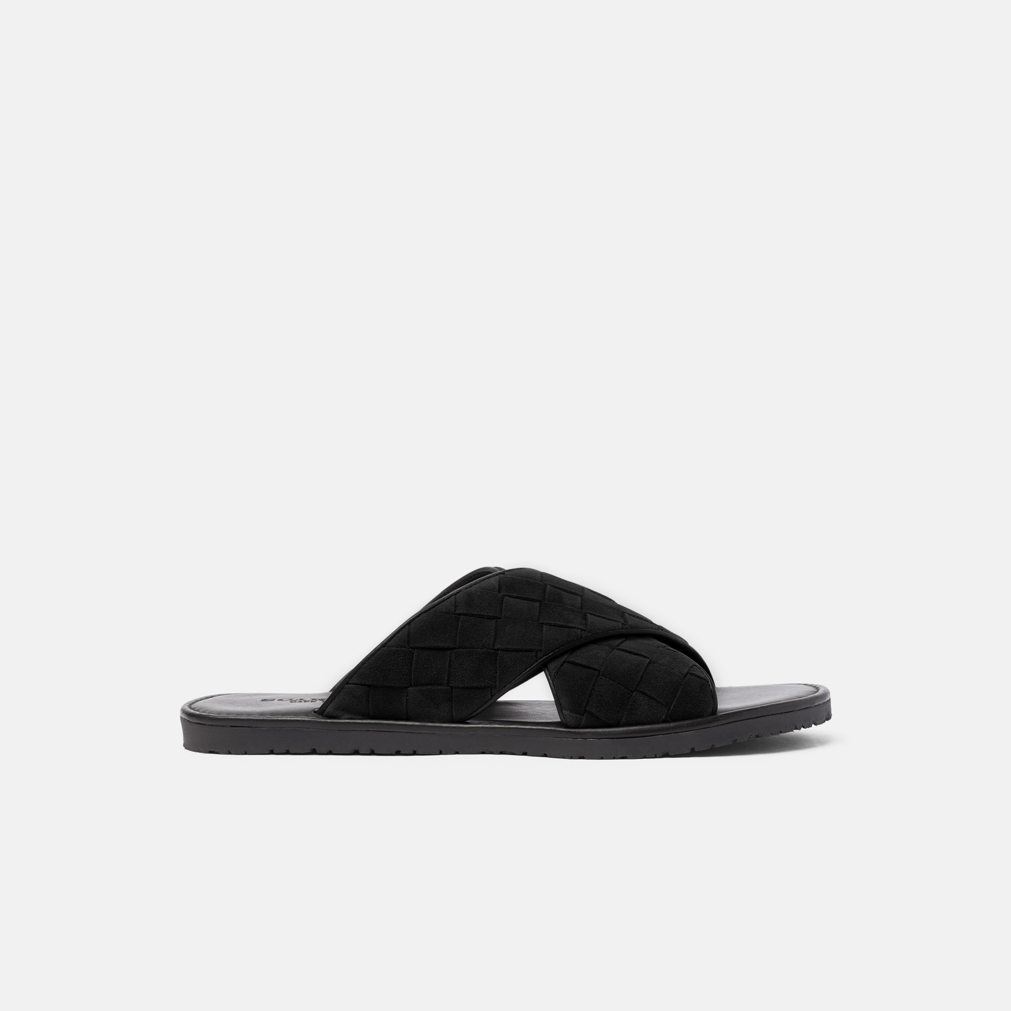 Scarosso Ettore Woven Sandals In Black
