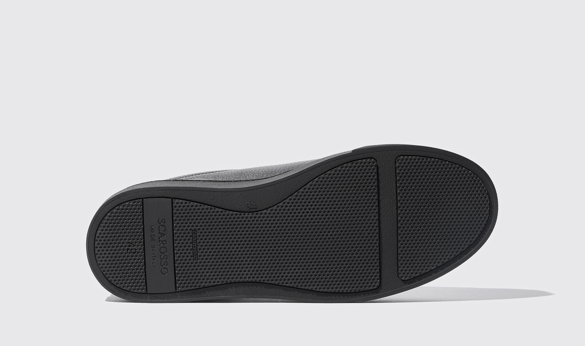 Shop Scarosso Luca Black Grain - Man Sneakers Black In Black - Calf Leather