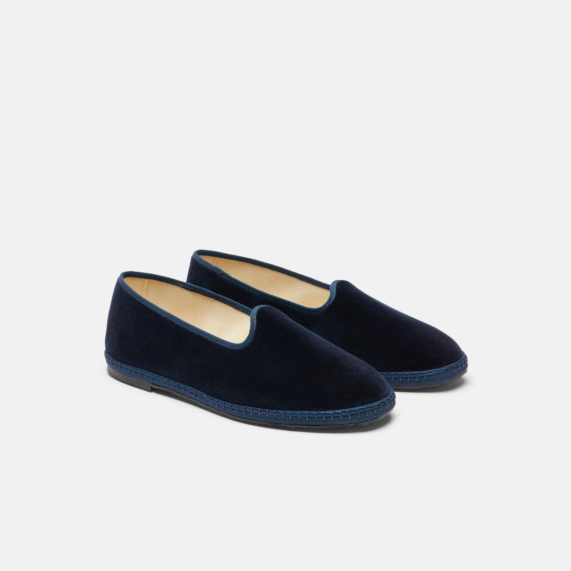 Shop Scarosso William Iv Midnight - Man Slippers Blue In Blue - Velvet