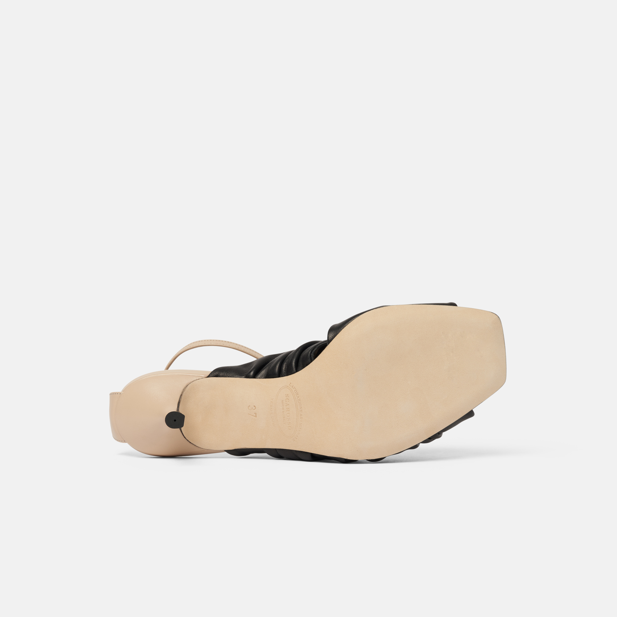 Shop Scarosso Knot Black In Black - Calf