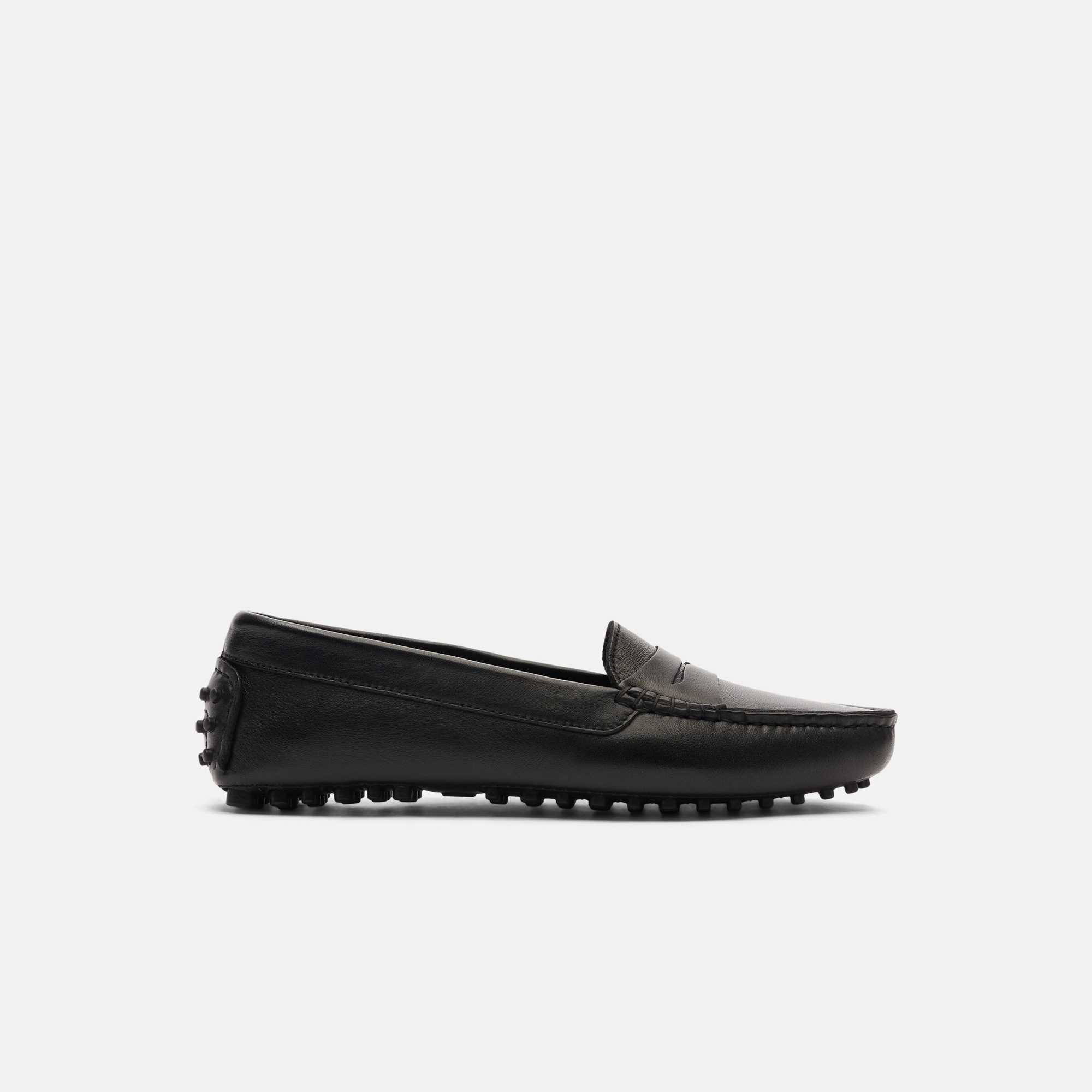 Scarosso Ashley Black - Donna Mocassini Con Gommini Nero - Vitello 35