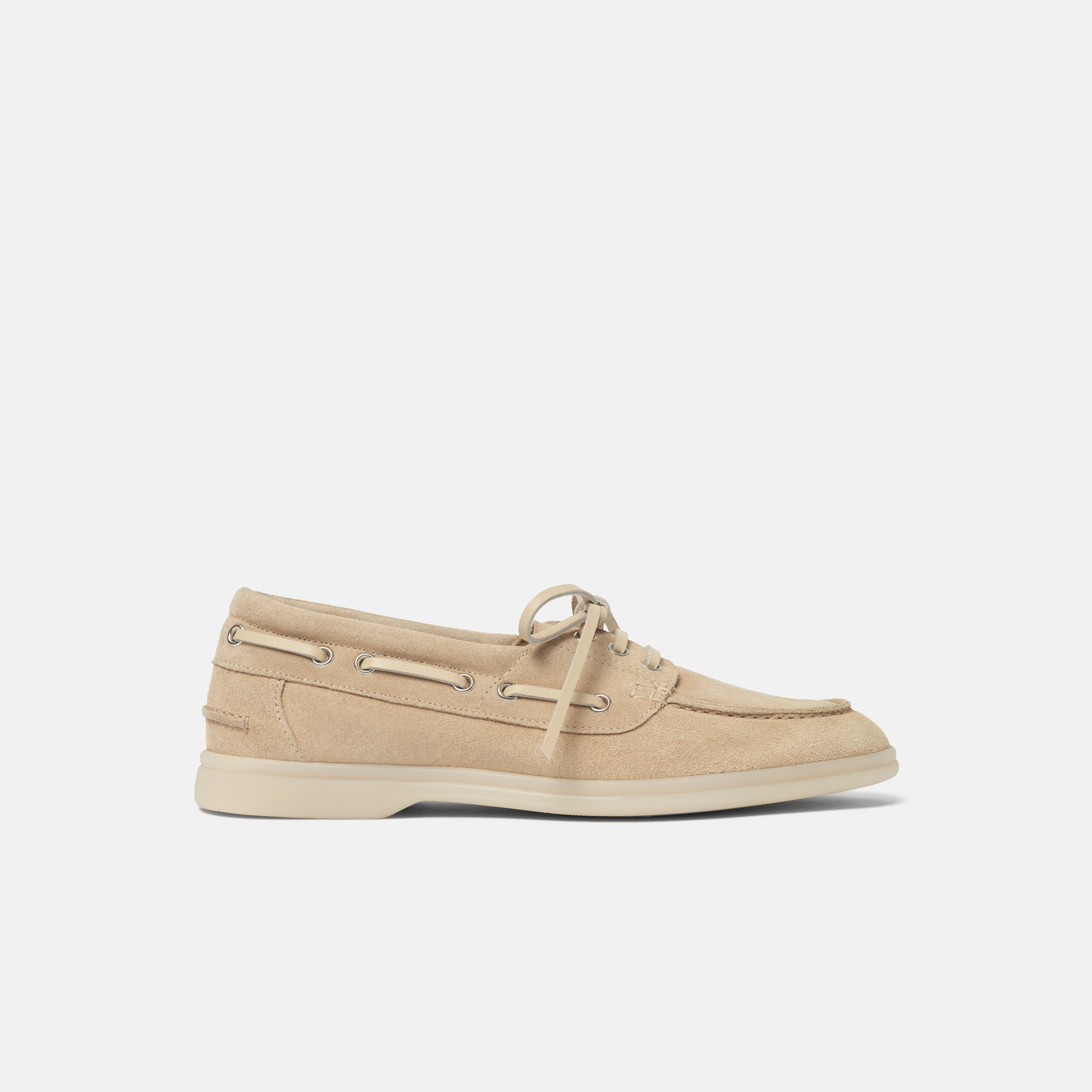 Scarosso Lia Boat Shoes In Butter - Suede