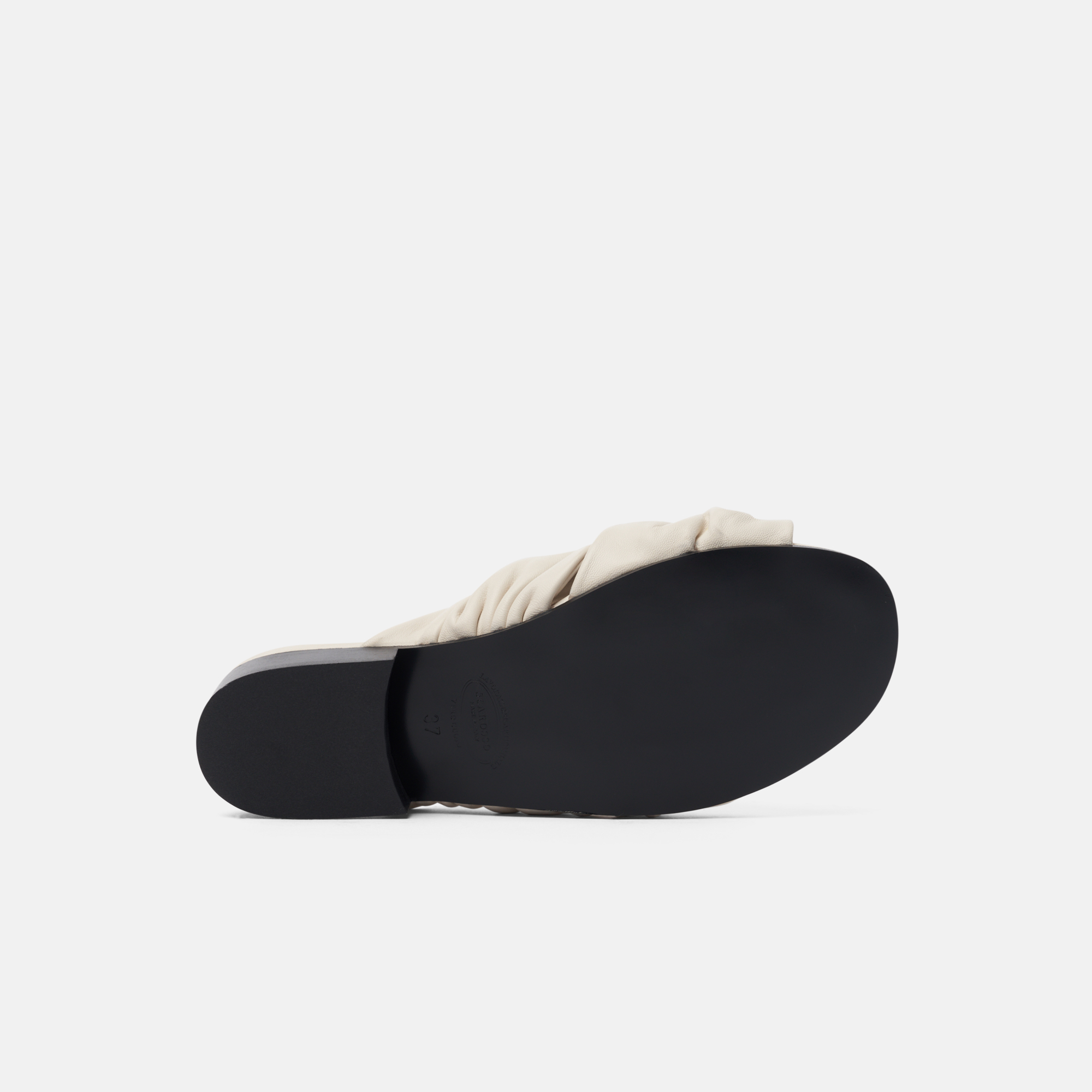 Scarosso Bebe Slides In Off White - Calf