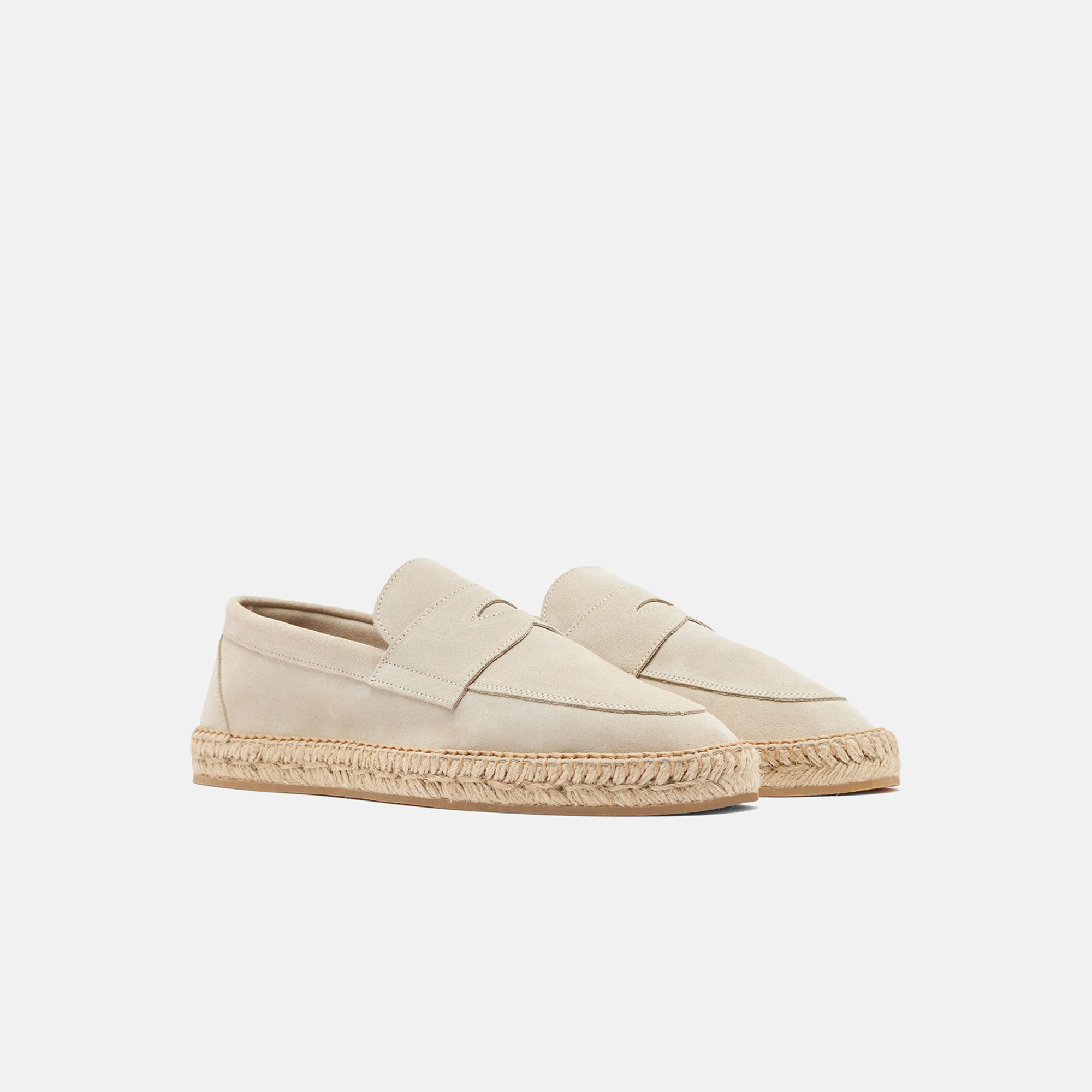Scarosso Diego Round-toe Espadrilles In Raw - Suede