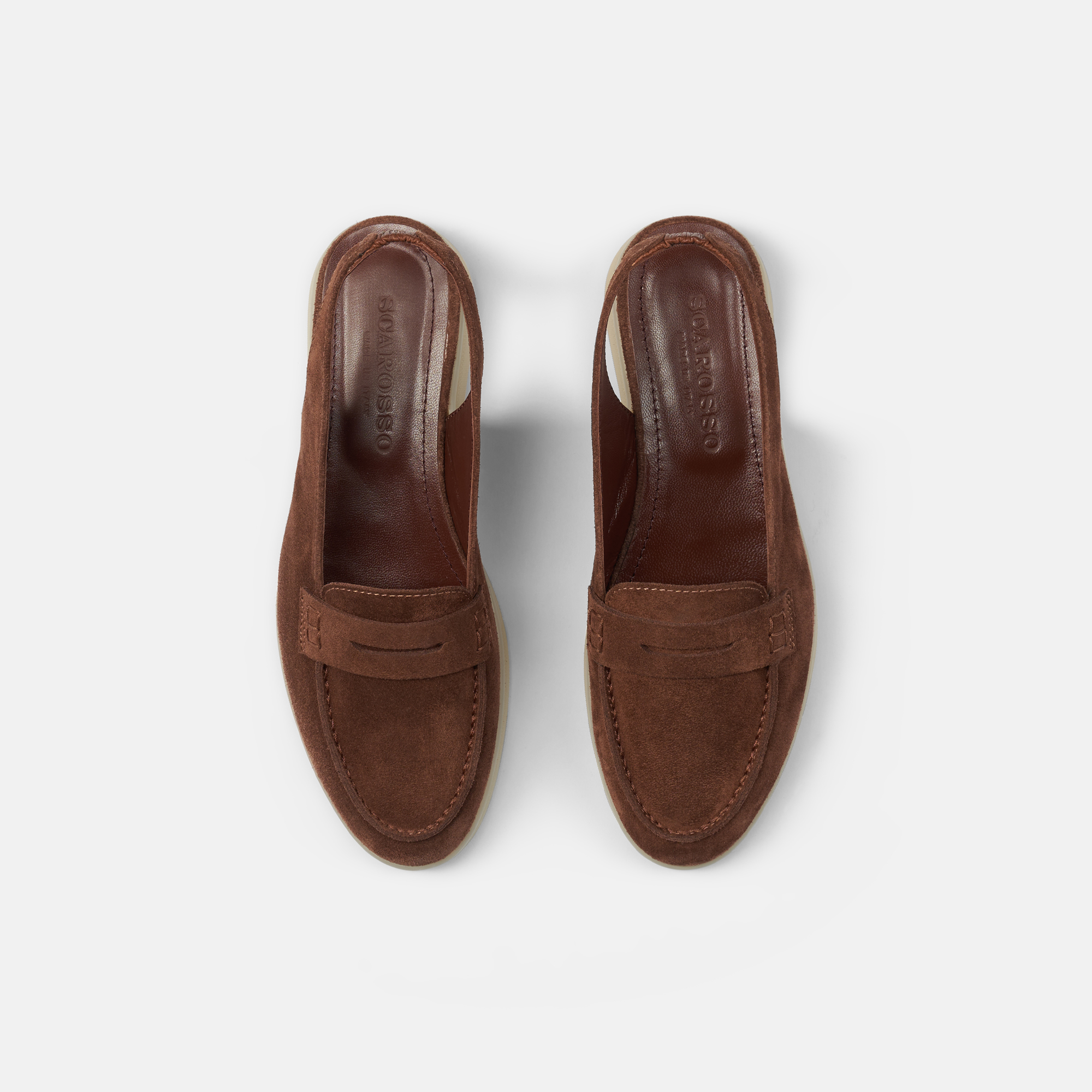 Scarosso Leila Loafers In Brown - Suede